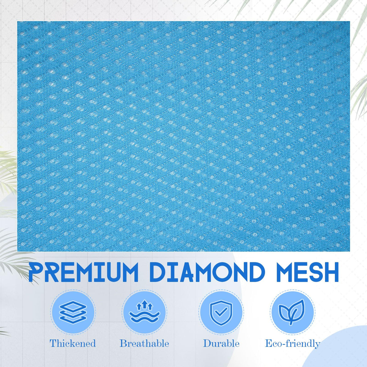 6 Pack 24 x 36 Inches Blue Soft Mesh Laundry Bag with Handles Machine Washable Secure Drawstring Closure Large Sturdy Mesh Net Laundry for College Travel Dorm Laundromat (6 Count)