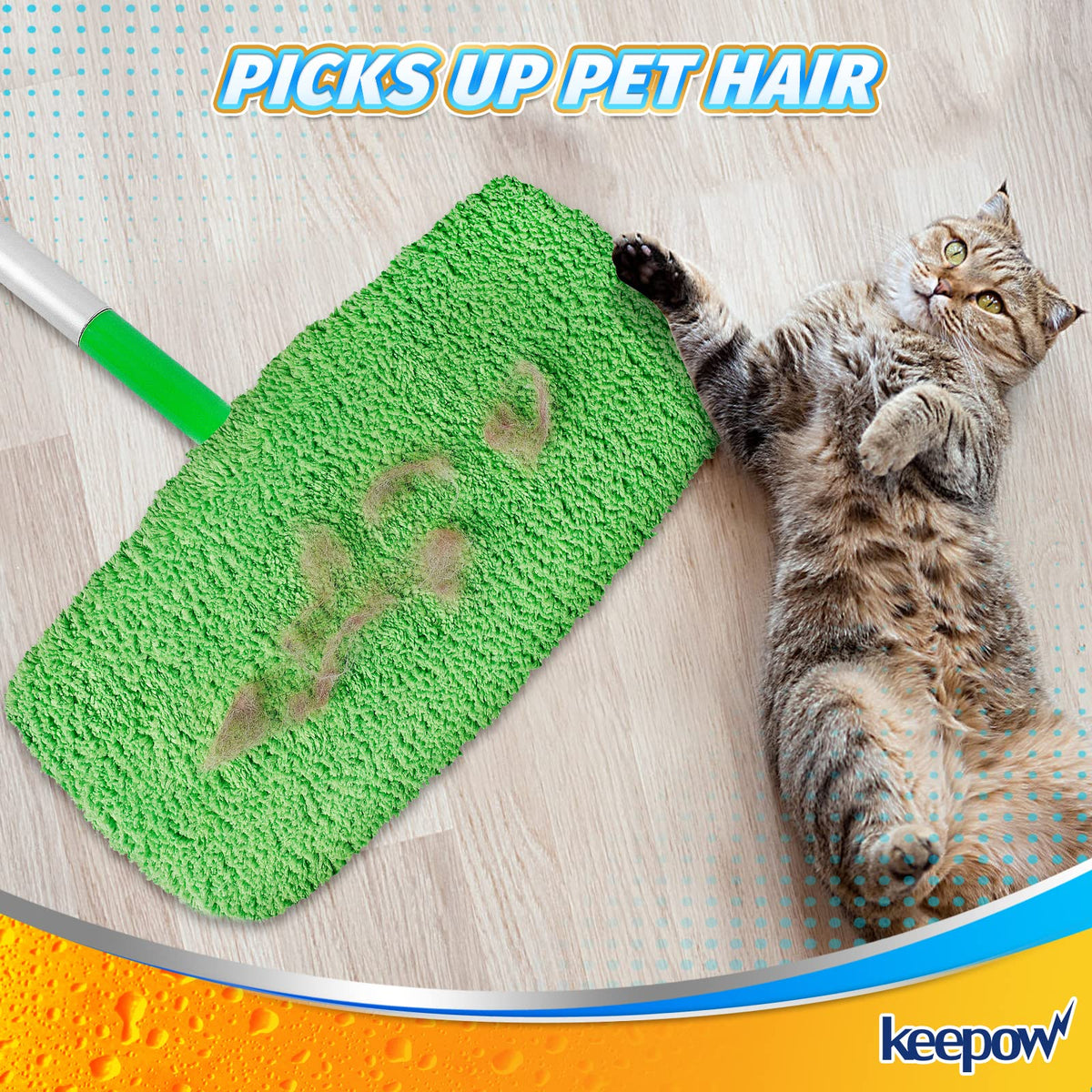 Reusable Wet Pads Compatible with Swiffer Sweeper Mop (16 Count)