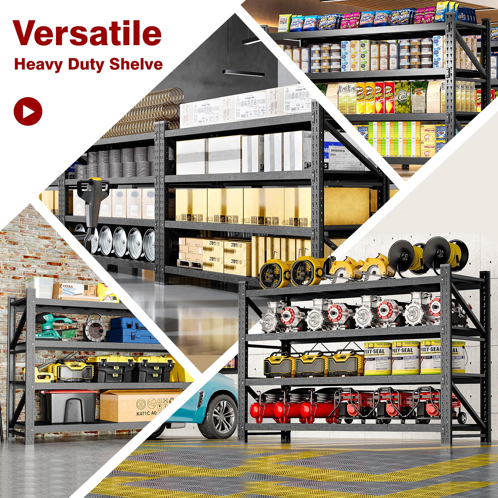9000LBS Metal Steel Storage Shelves