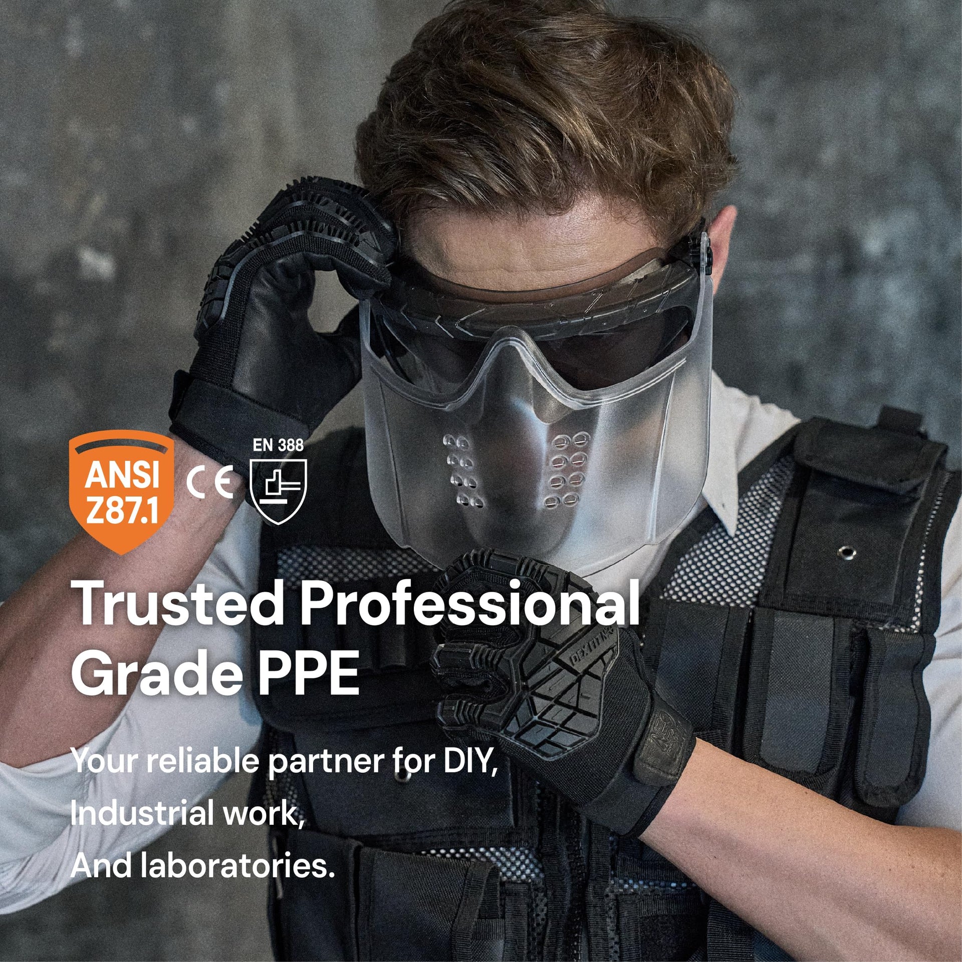 SG220 Plus Full Face Safety Goggles with Detachable Shield