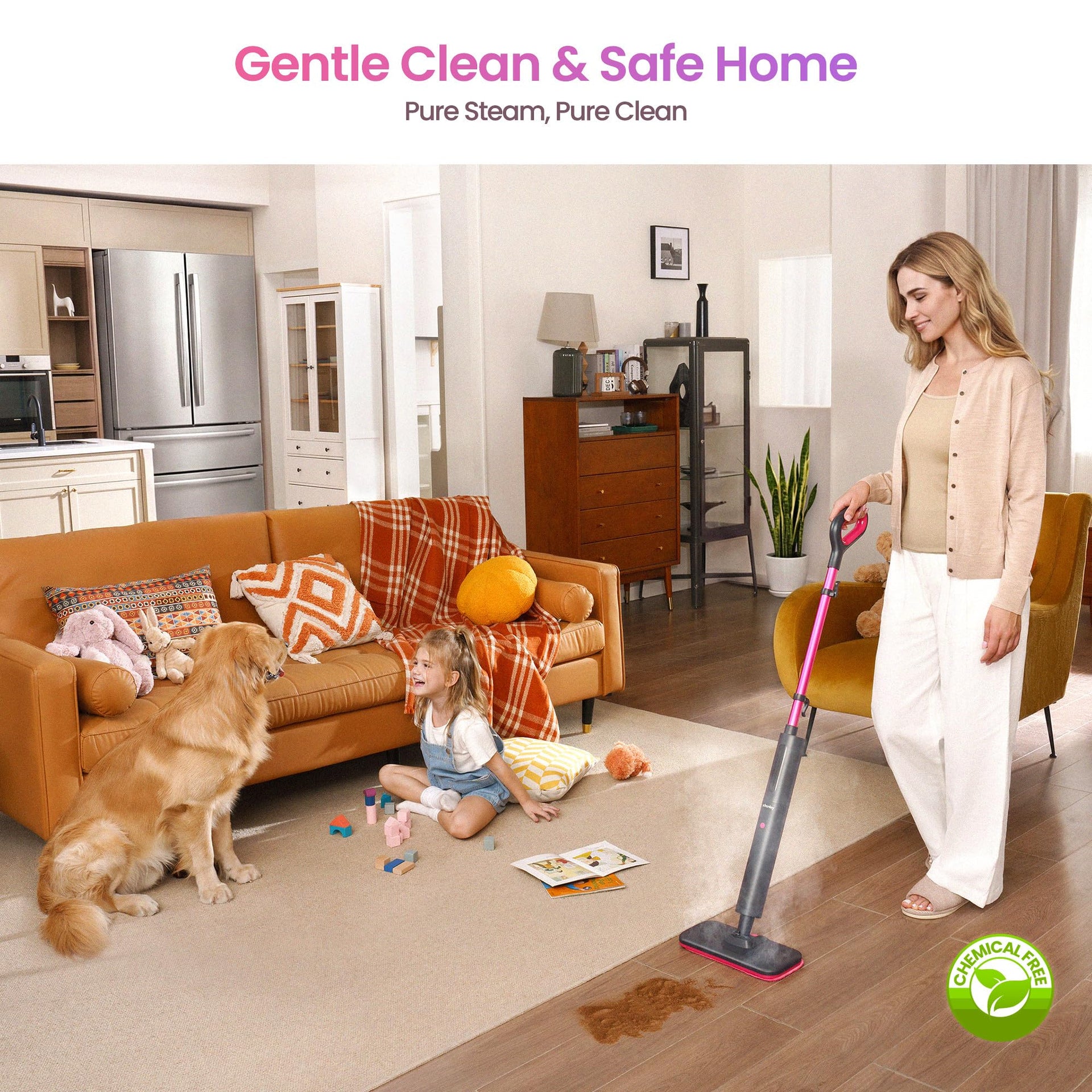 Lightweight Steam Mop for Hardwood Floor Cleaning