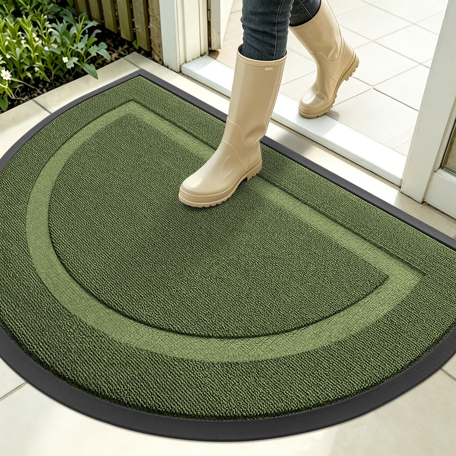 Half Circle Front Door Mat Outside 35x23 All