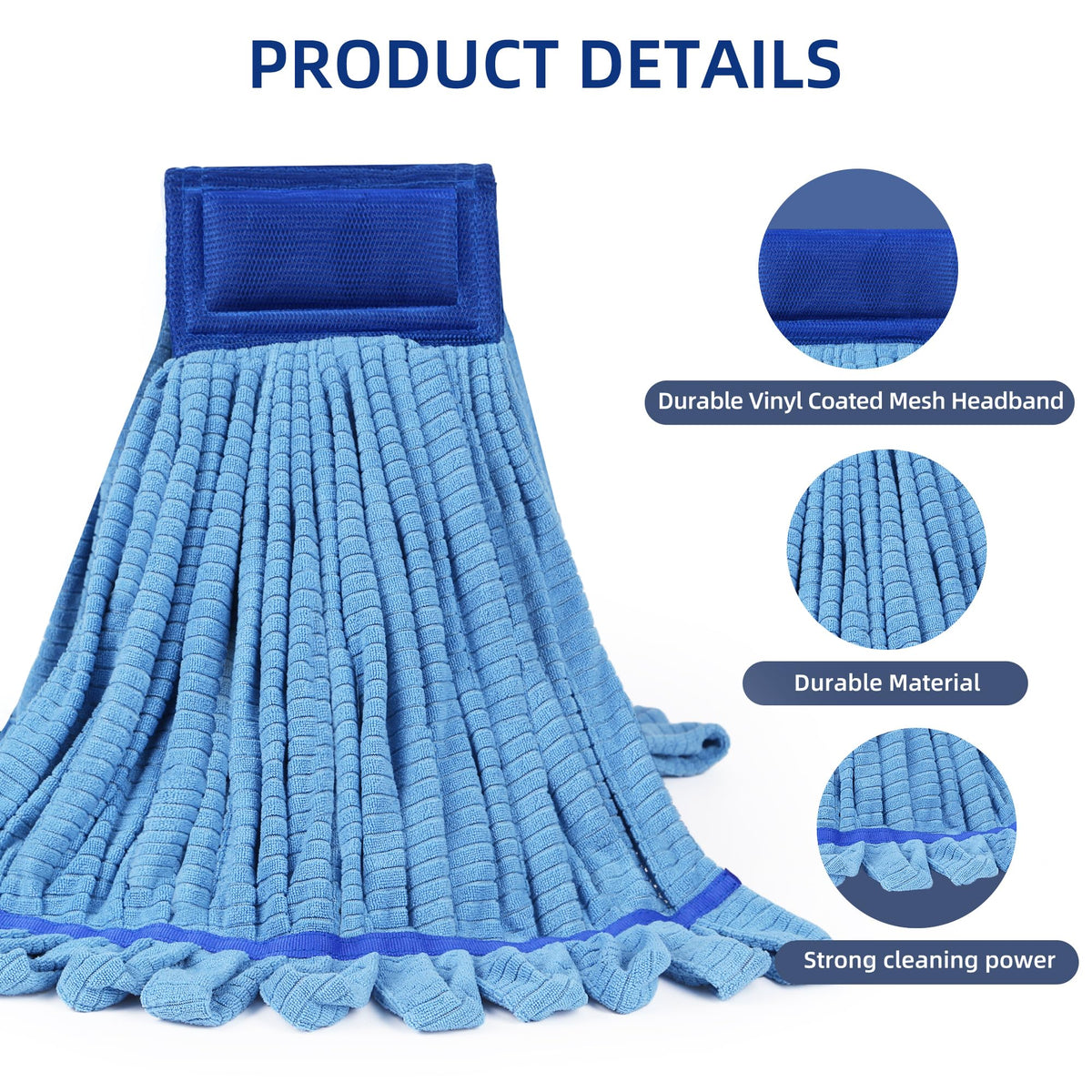 Large Microfiber Tube Mop Heads (2 Count)