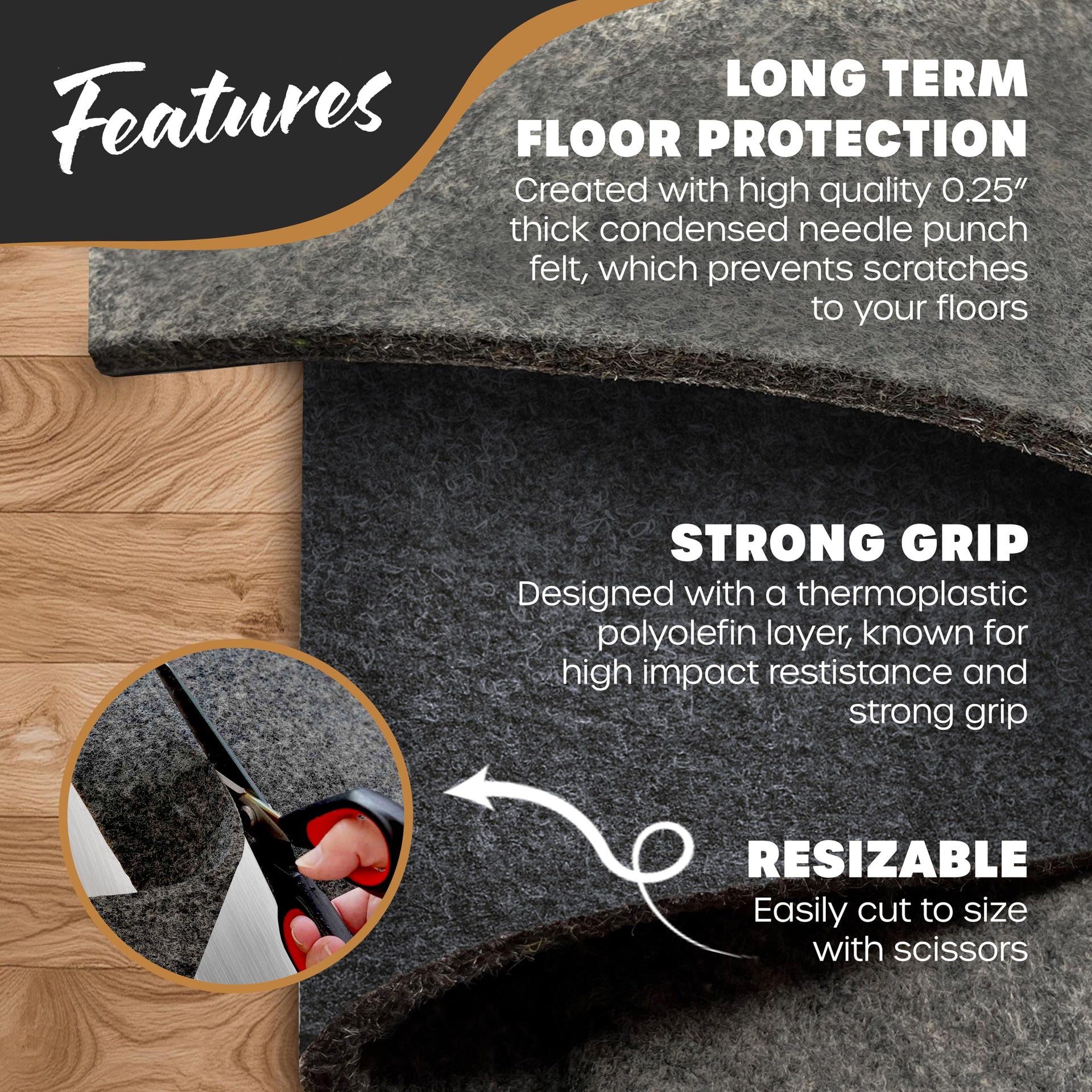 6x9 Rug Pad Non Slip (54 Sq Ft)