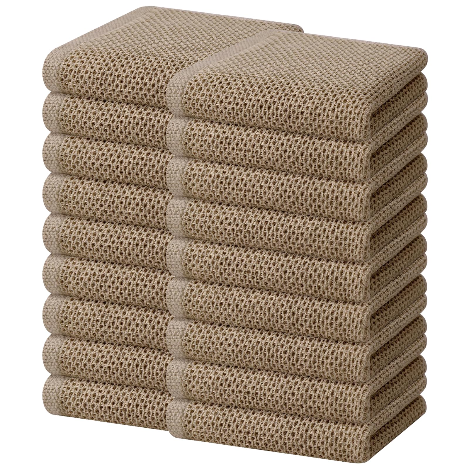 100% Cotton Waffle Weave Kitchen Dish Towels 18 (18 Count)
