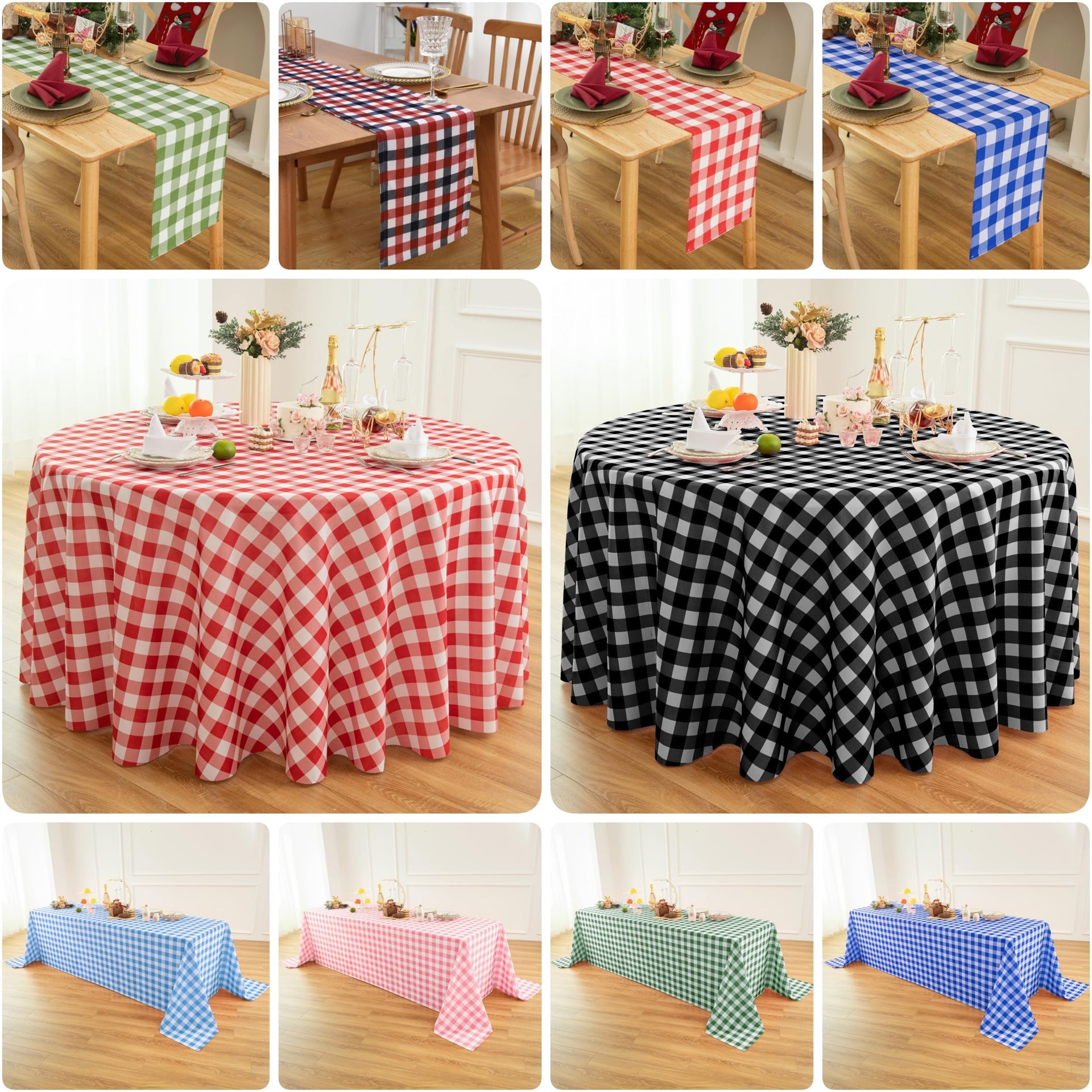 Waterproof Plaid Tablecloth Fabric