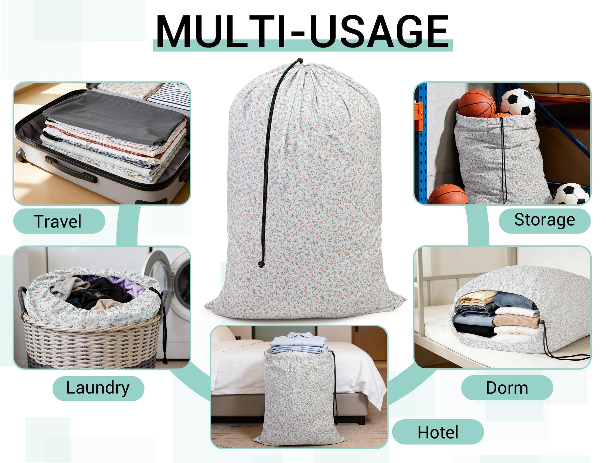 Bulk Travel Laundry Bag (24 Count)