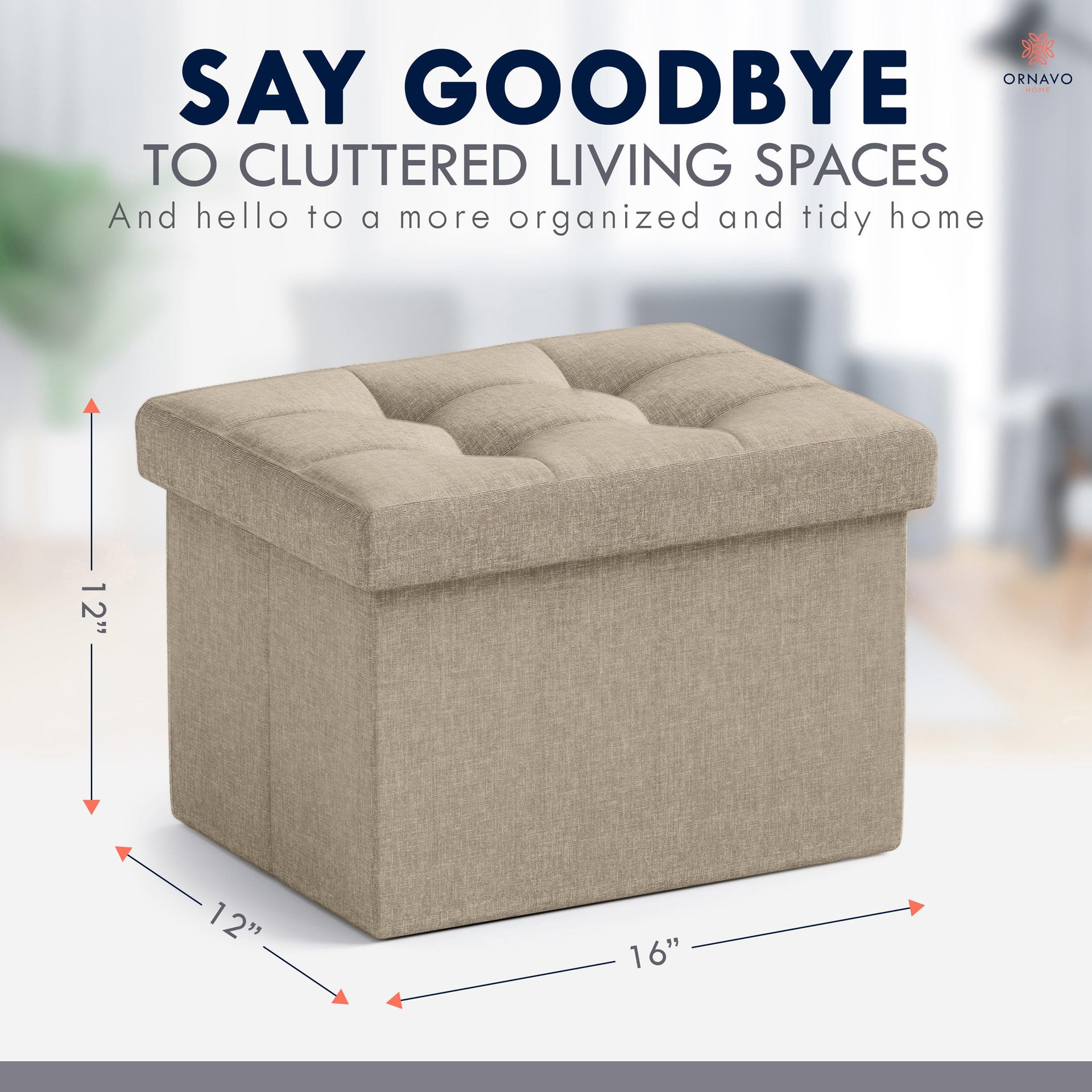 Small Rectangle Storage Ottoman