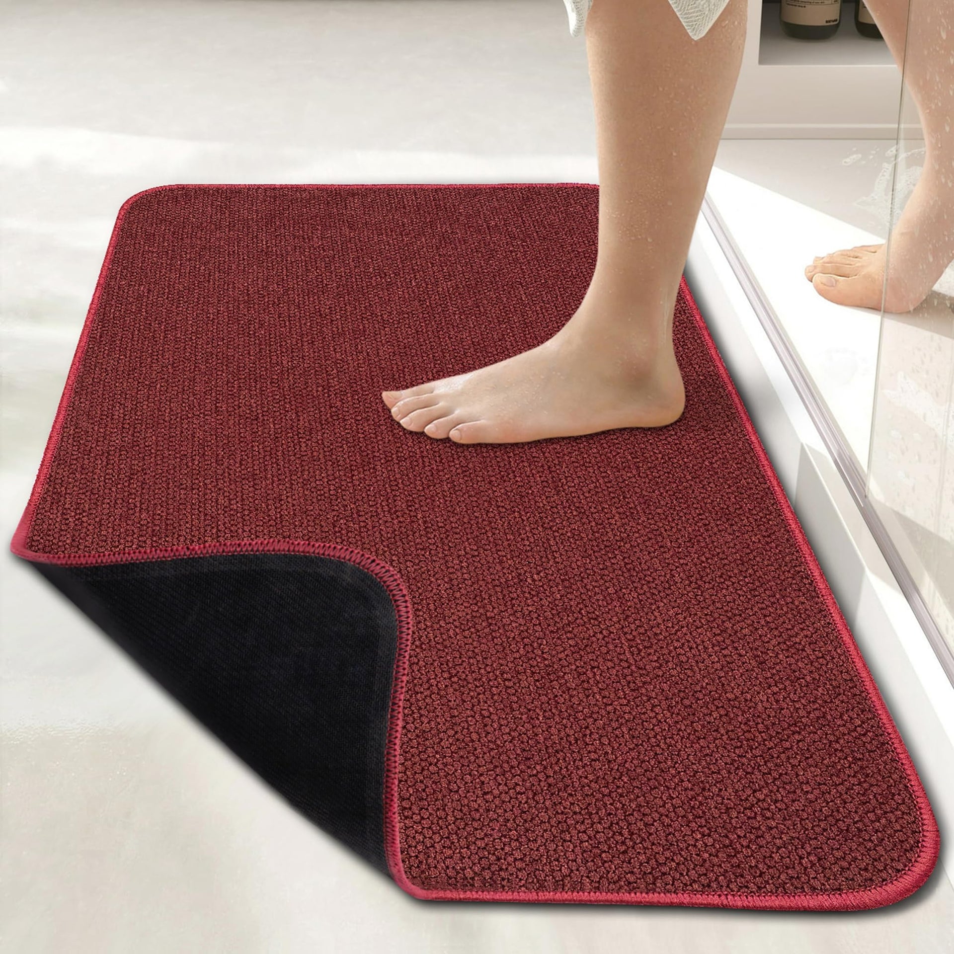 Bath Mat Ultra Thin Bathroom Rugs (2 Sq Ft)