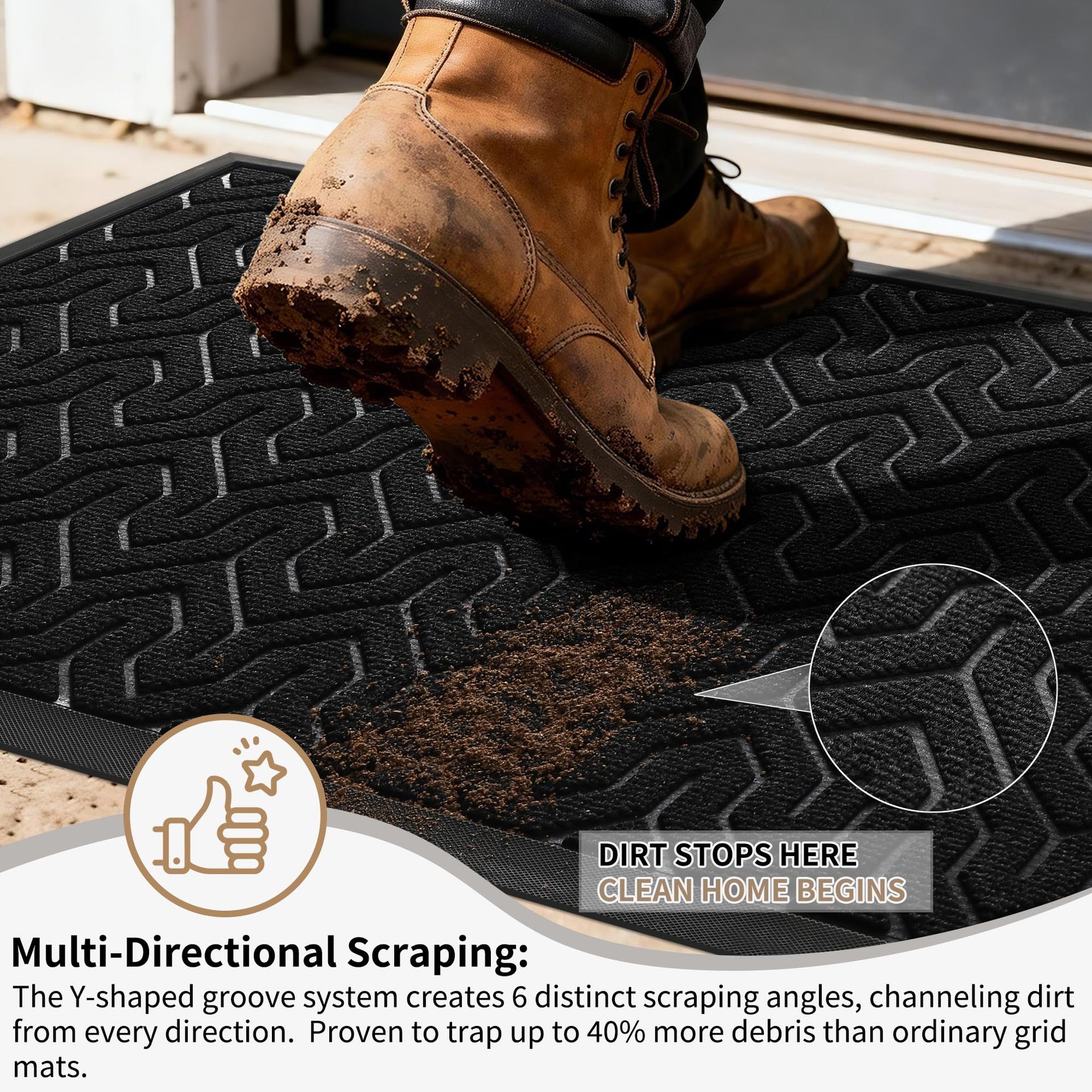 Front Door Mat Outside Entrance 29.5x17