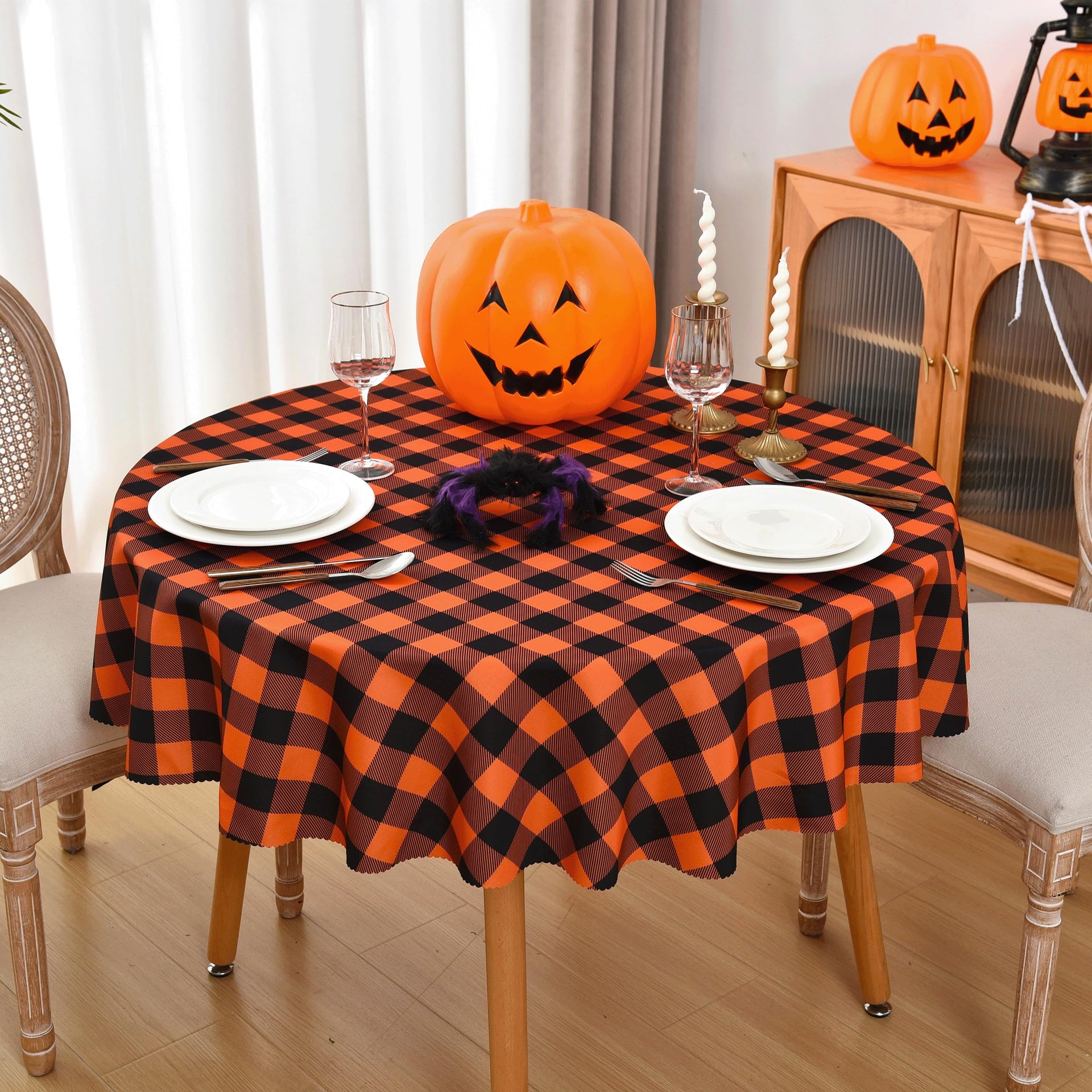 Waterproof Plaid Tablecloth Fabric