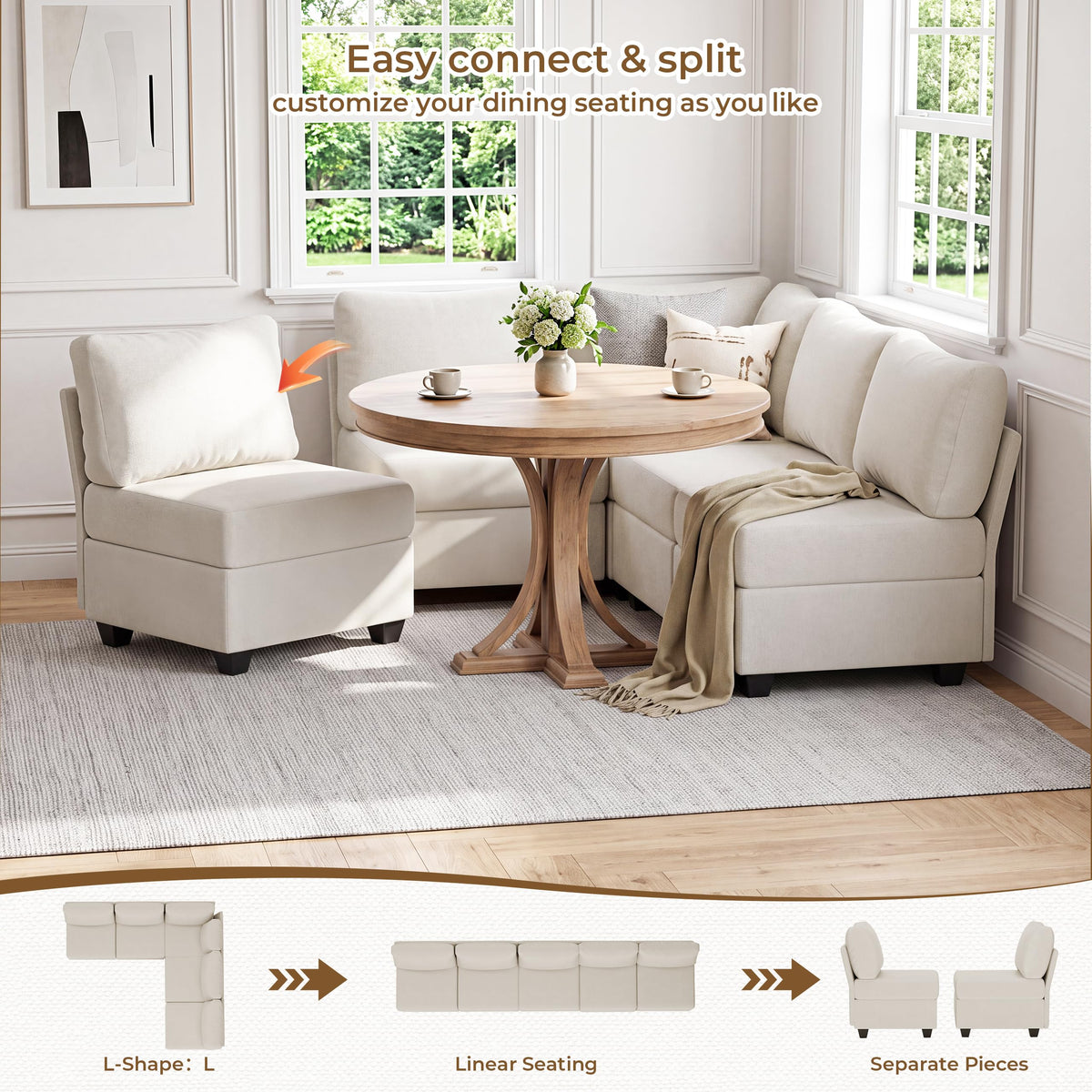 Breakfast Nook Bench with Storage