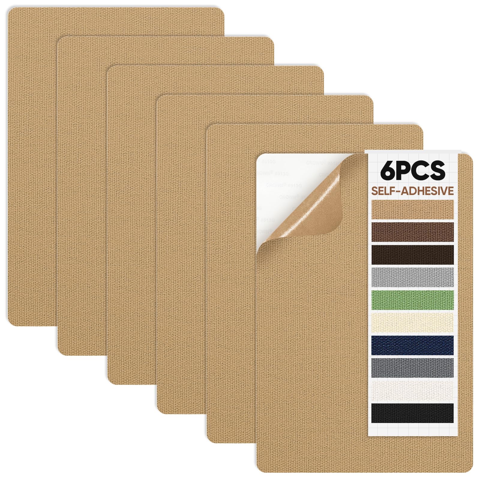 Canvas Repair Patch 5.5 x 8 Inches 6Pcs Self (6 Count)