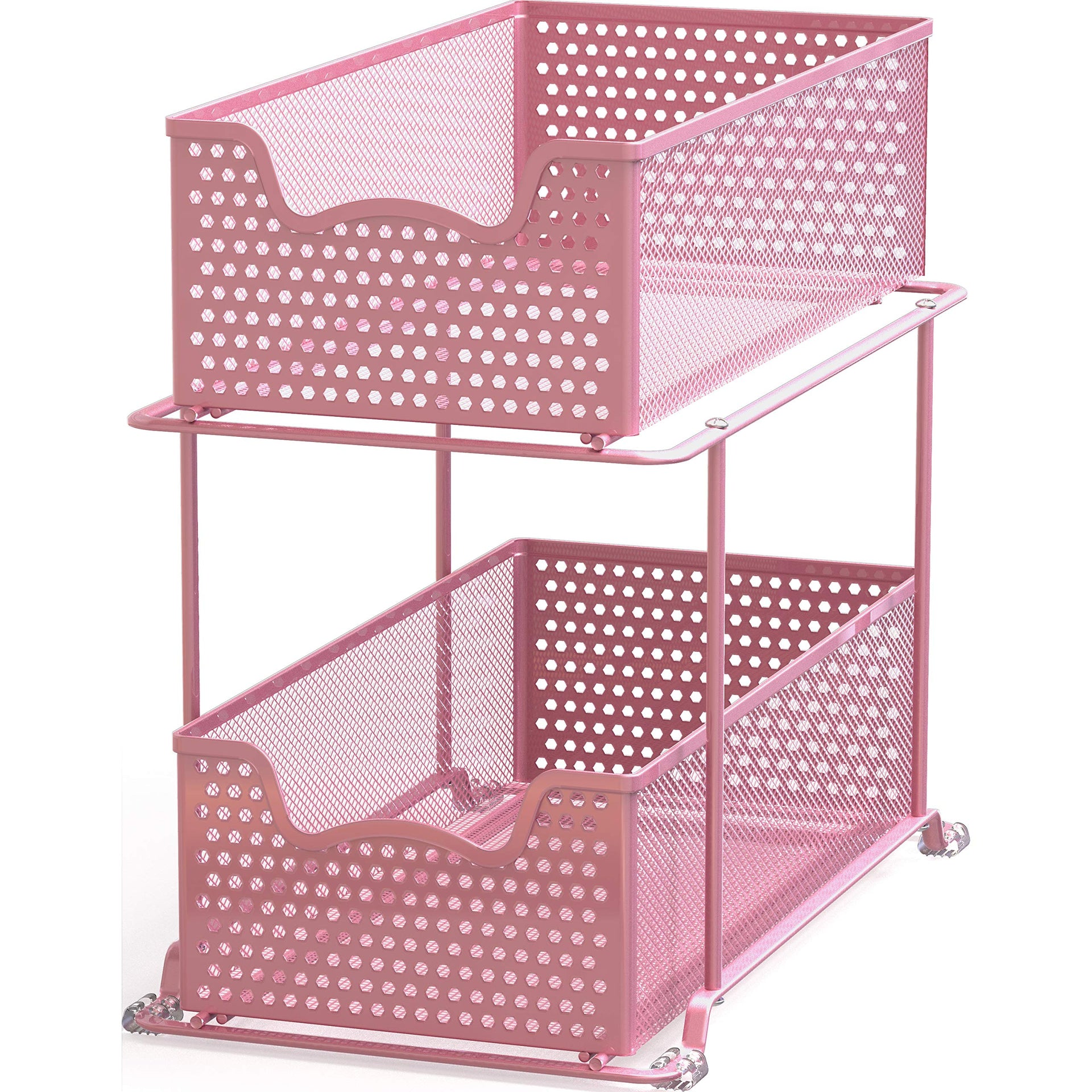2 Tier Sliding Cabinet Basket Organizer Drawer (2 Count)
