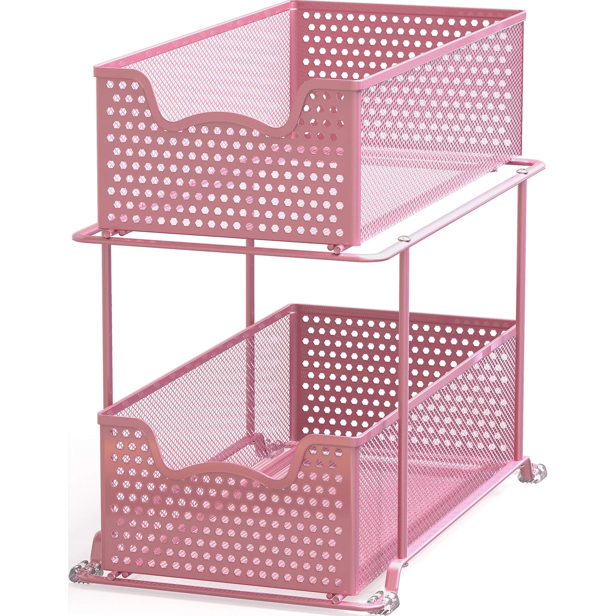 2 Tier Sliding Cabinet Basket Organizer Drawer (2 Count)