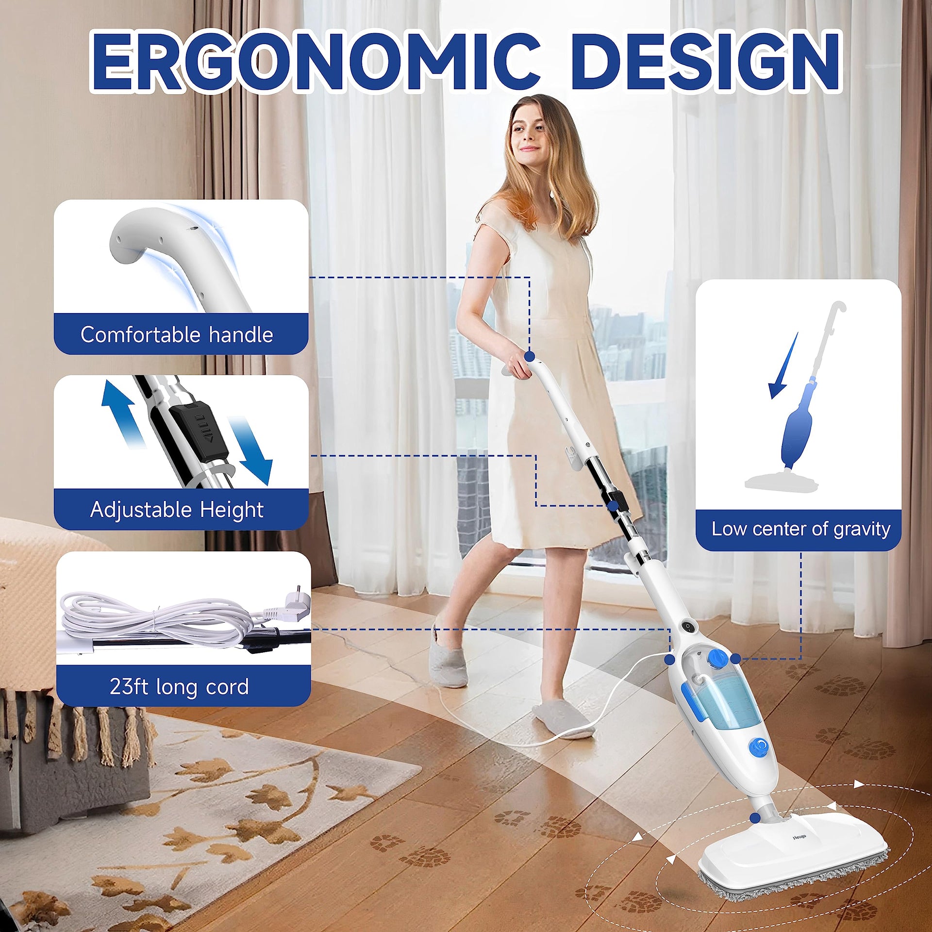 Steam Mop for Hardwood Floor Cleaning