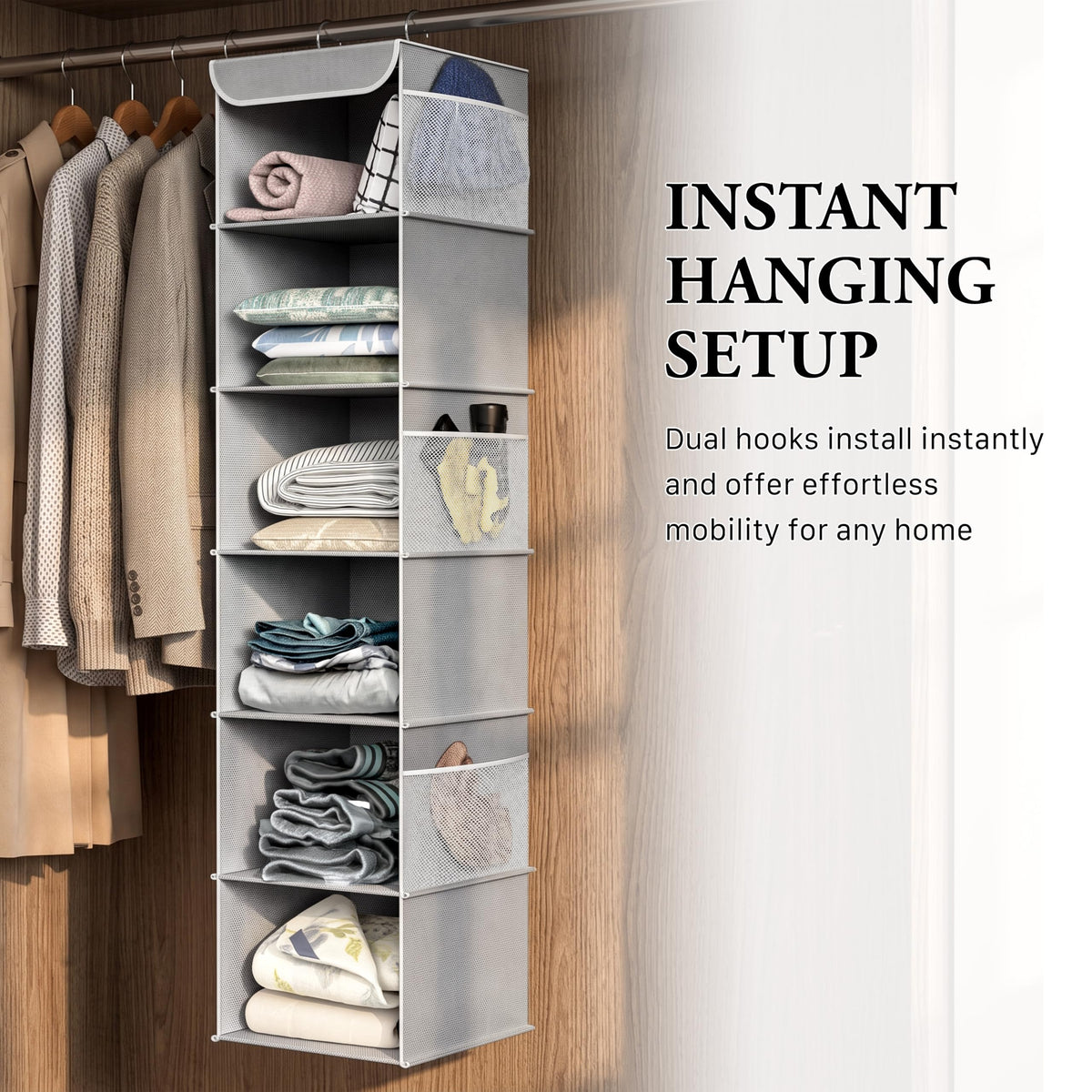 6 Shelf Hanging Closet Organizer