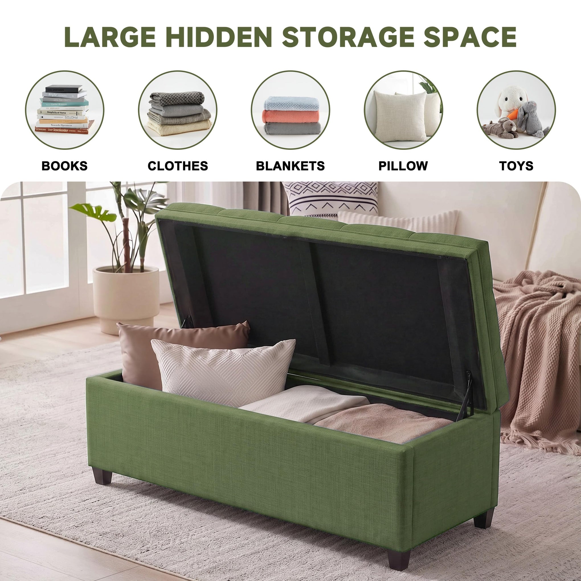 43 Inch Storage Ottoman