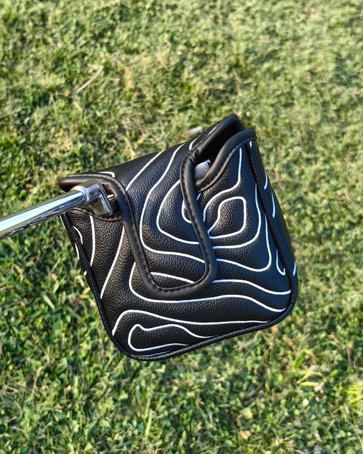 Golf Mallet Putter Cover Pure Black Square Mallet Putter Headcover