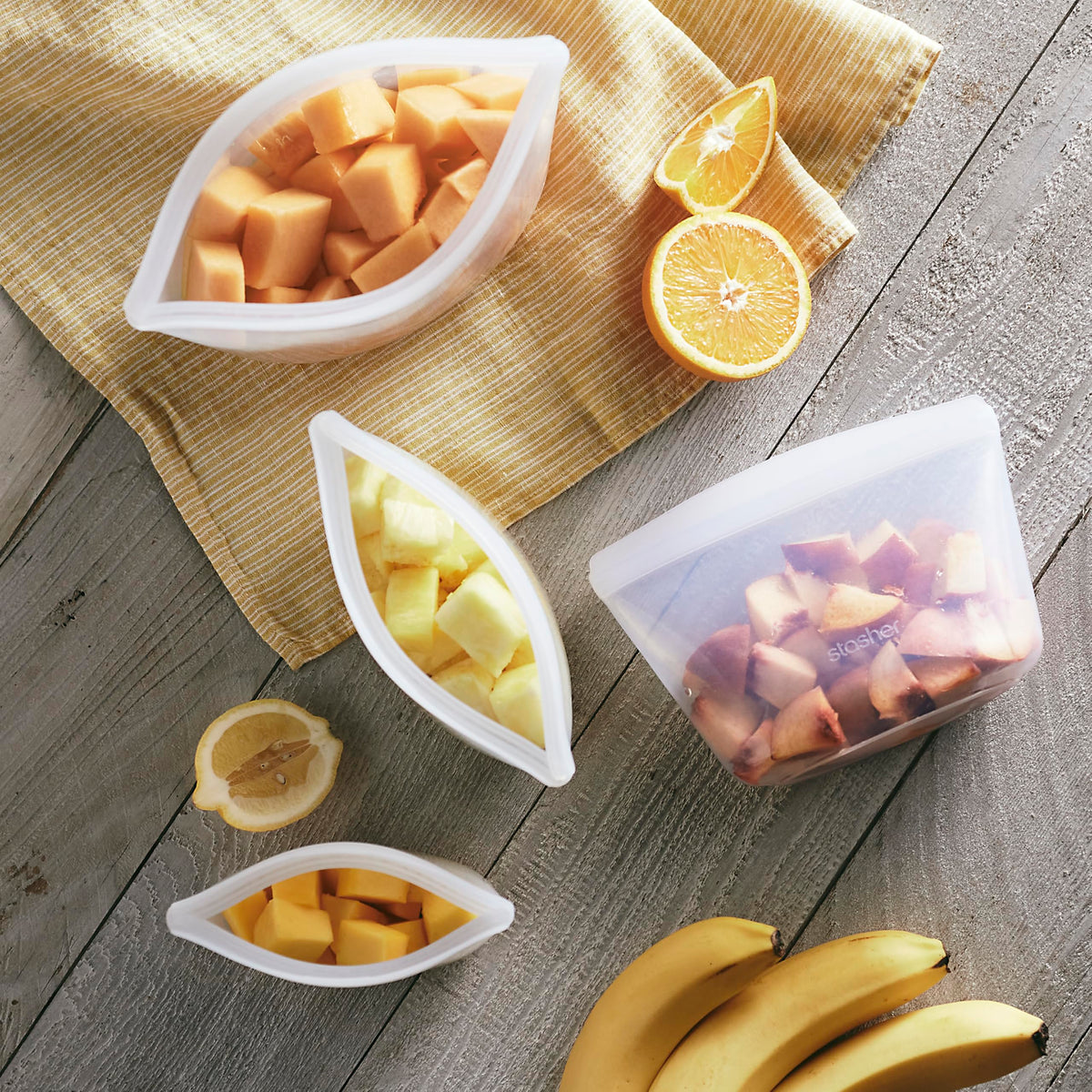 Premium Reusable Silicone Food Storage Bowl