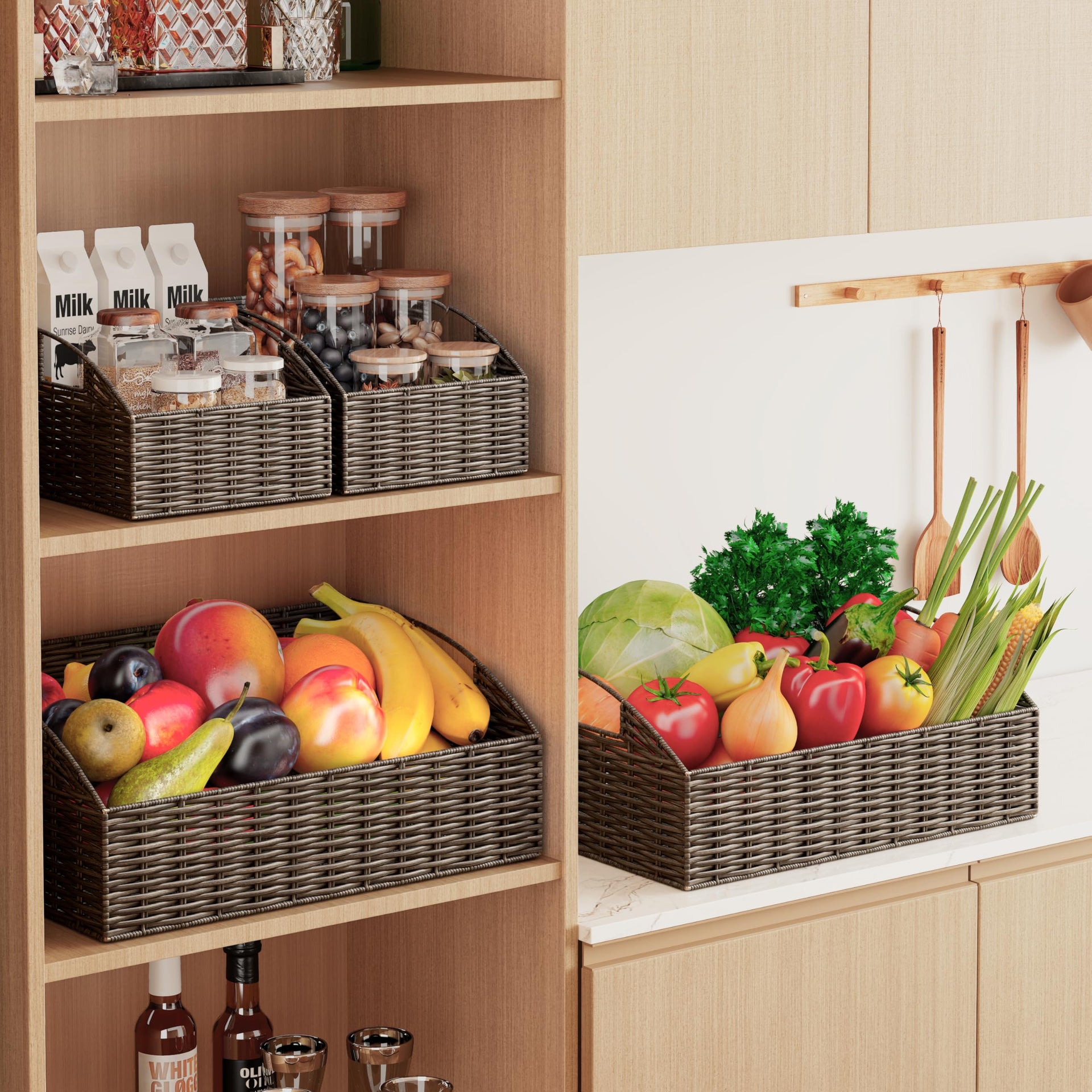 Pantry Baskets for Organizing (3 Count)