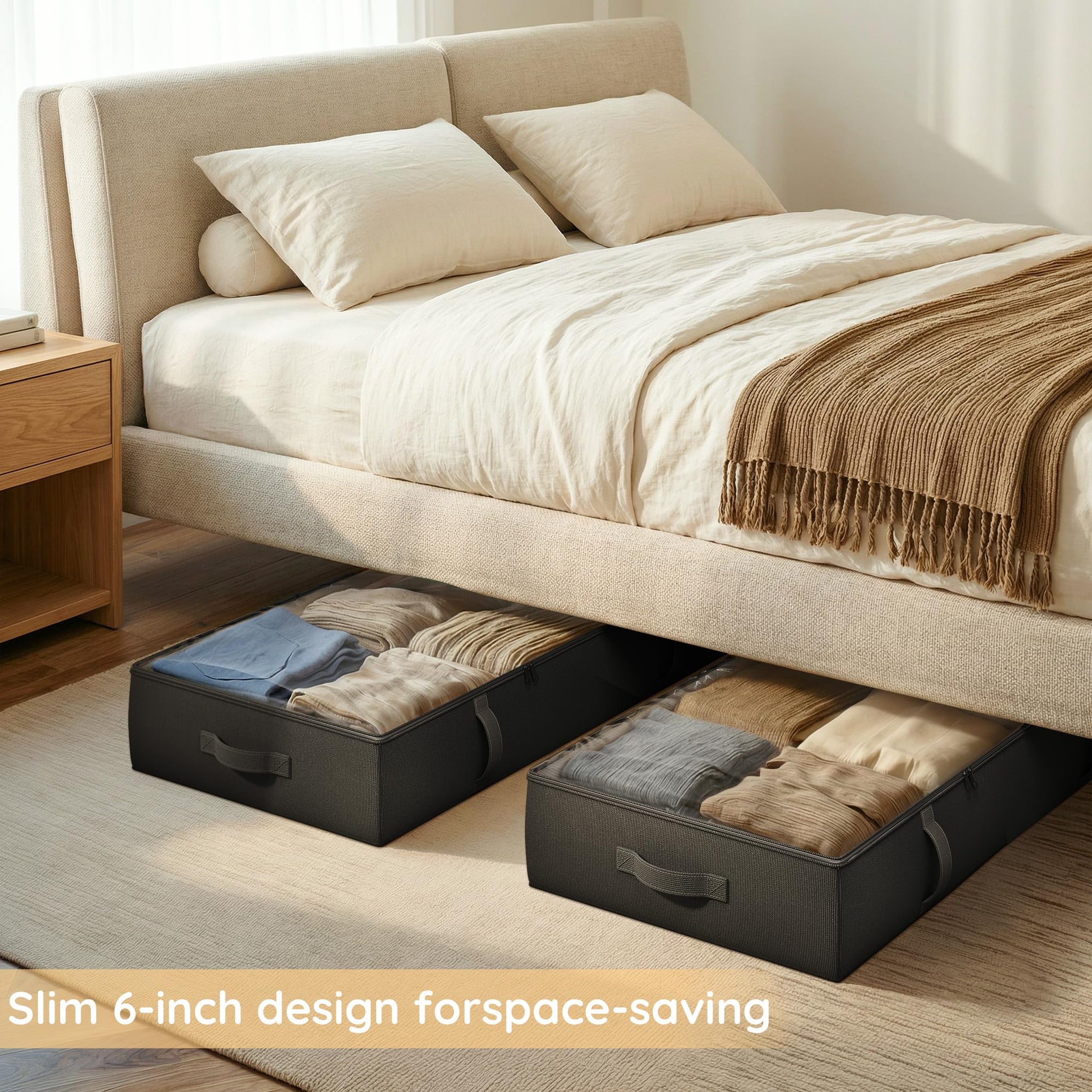 Side Supported Under Bed Storage Containers (2 Count)