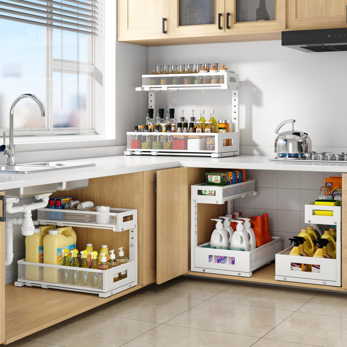 2 Pack 17IN Depth Under Sink Storage Organizer (2 Count)