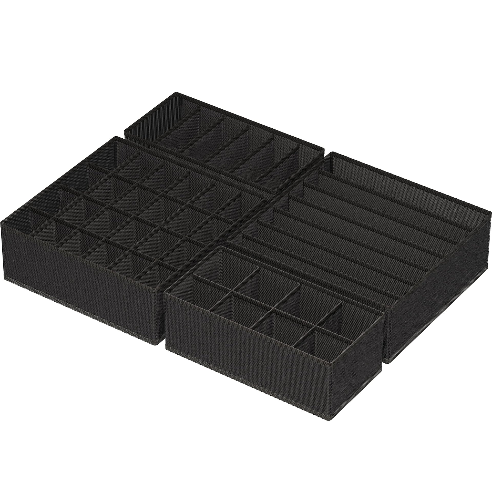 4 Pack Drawer Organizer Set for Underwear (4 Count)