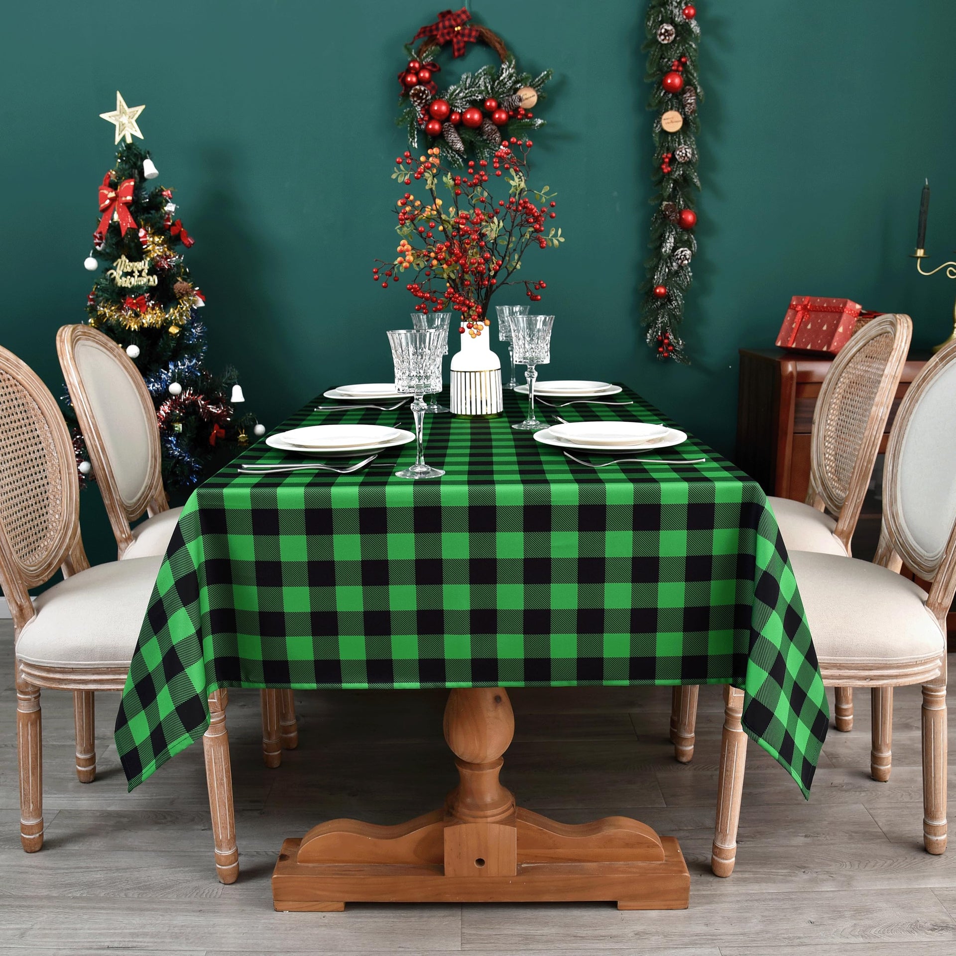 Waterproof Plaid Tablecloth Fabric