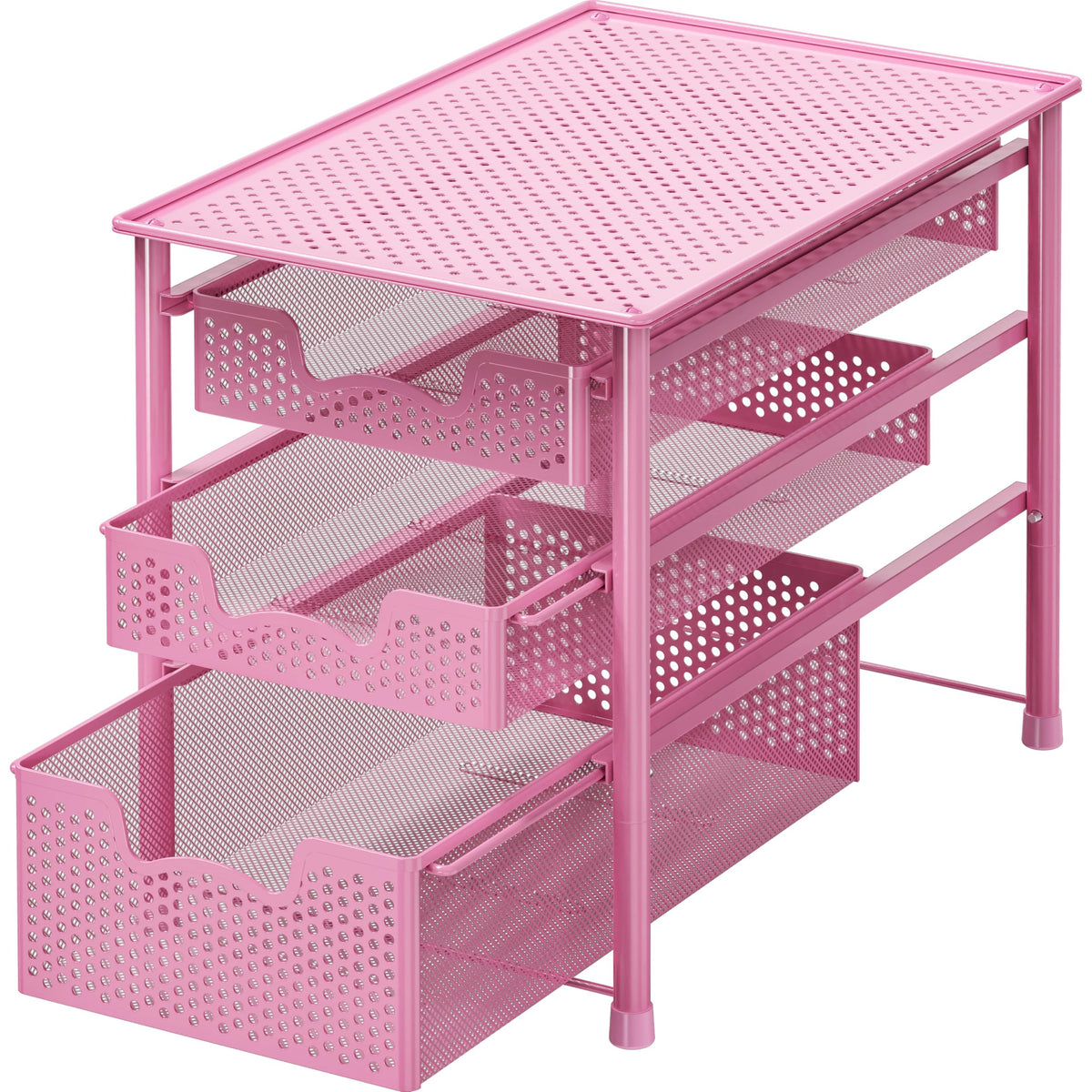 Stackable 3 Tier Sliding Basket Organizer Drawer