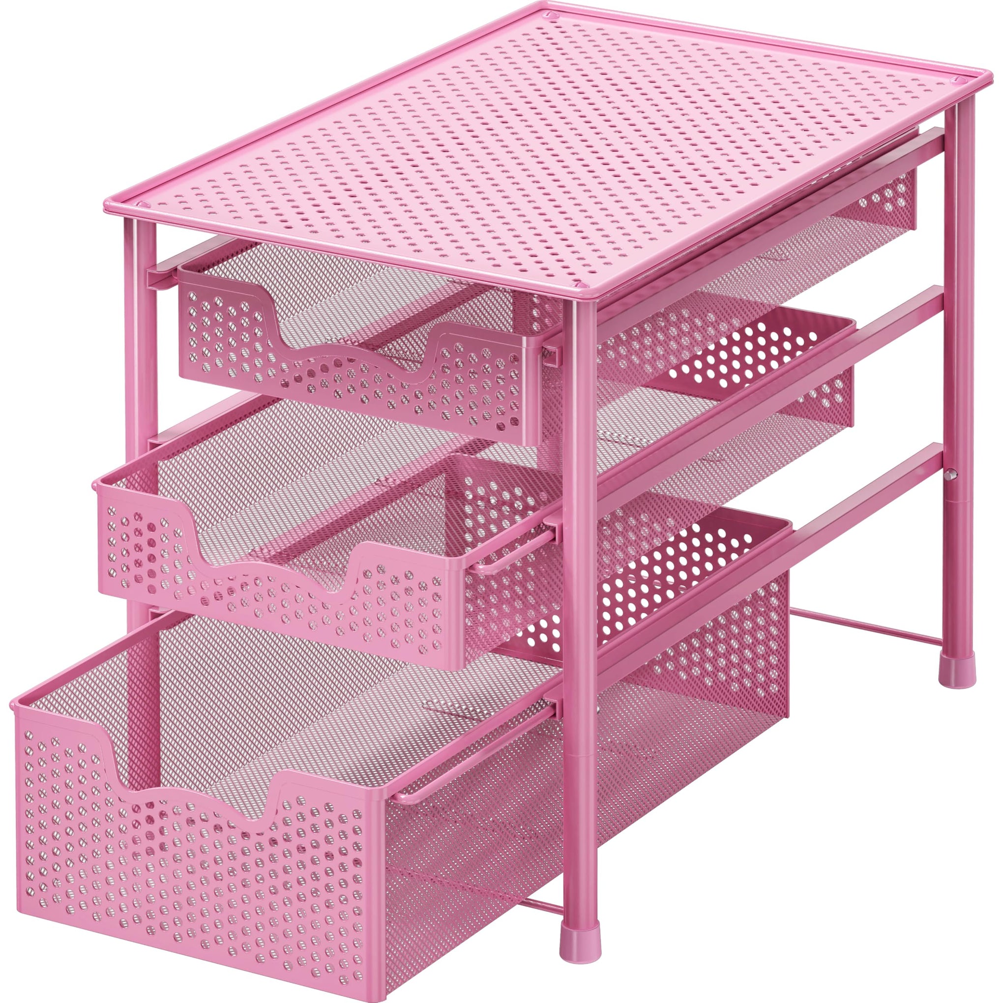 Stackable 3 Tier Sliding Basket Organizer Drawer