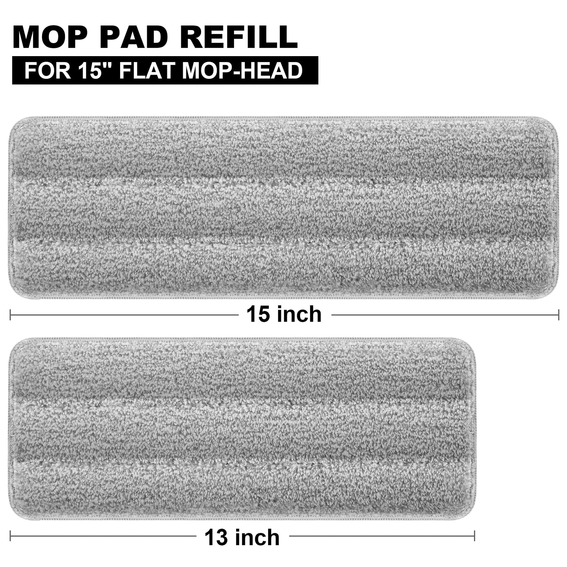 Microfiber Flat Mop Pads for 13" Flat Mop System (4 Count)