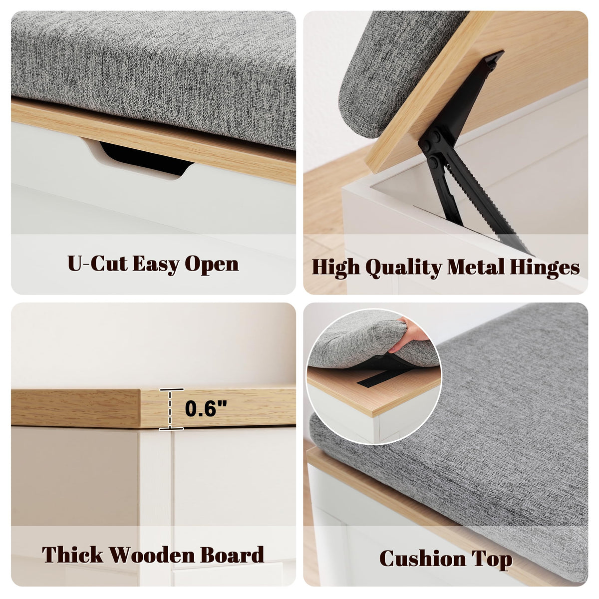 63” Breakfast Nook Bench