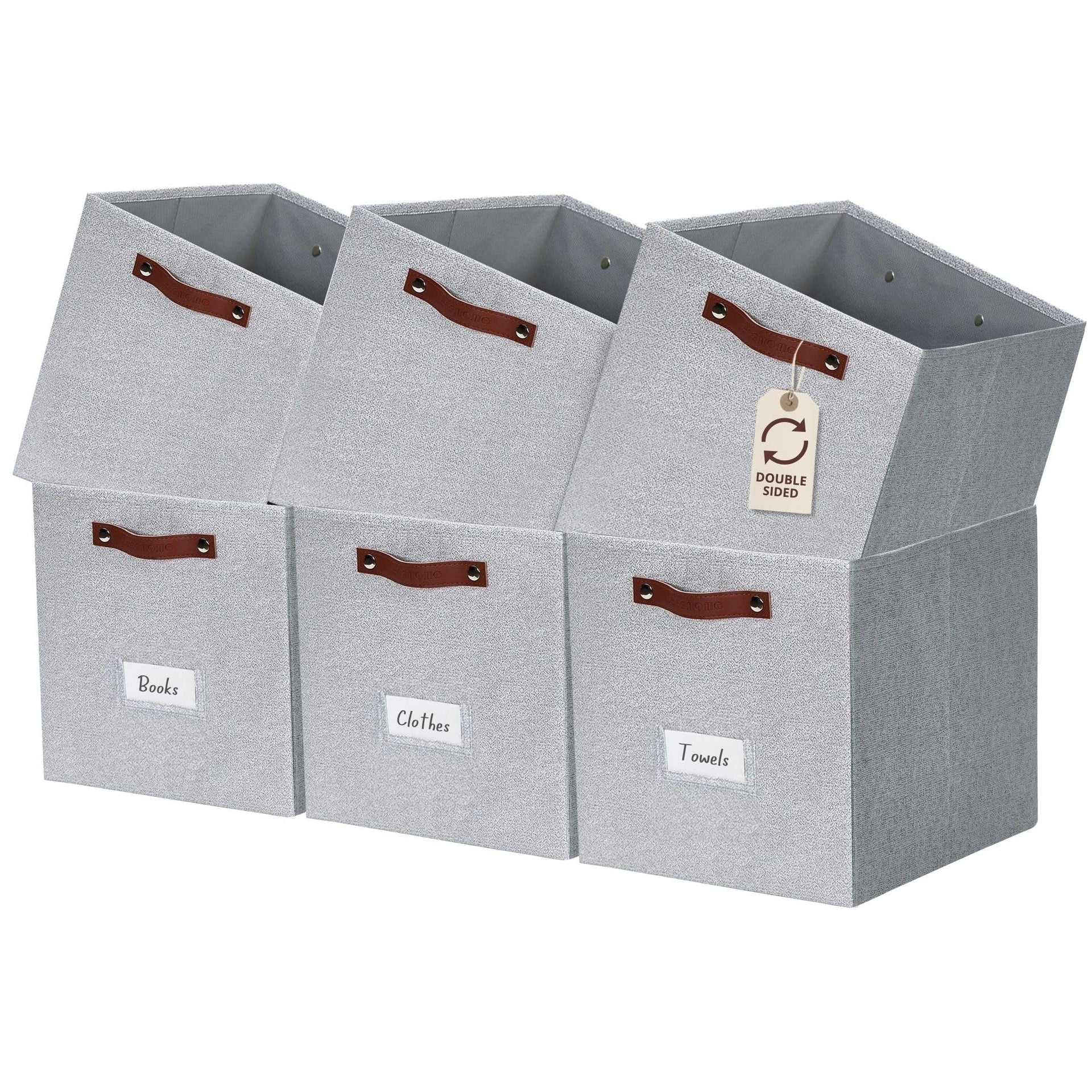 Storage Bins Cube Storage Bin with Labels (6 Count)
