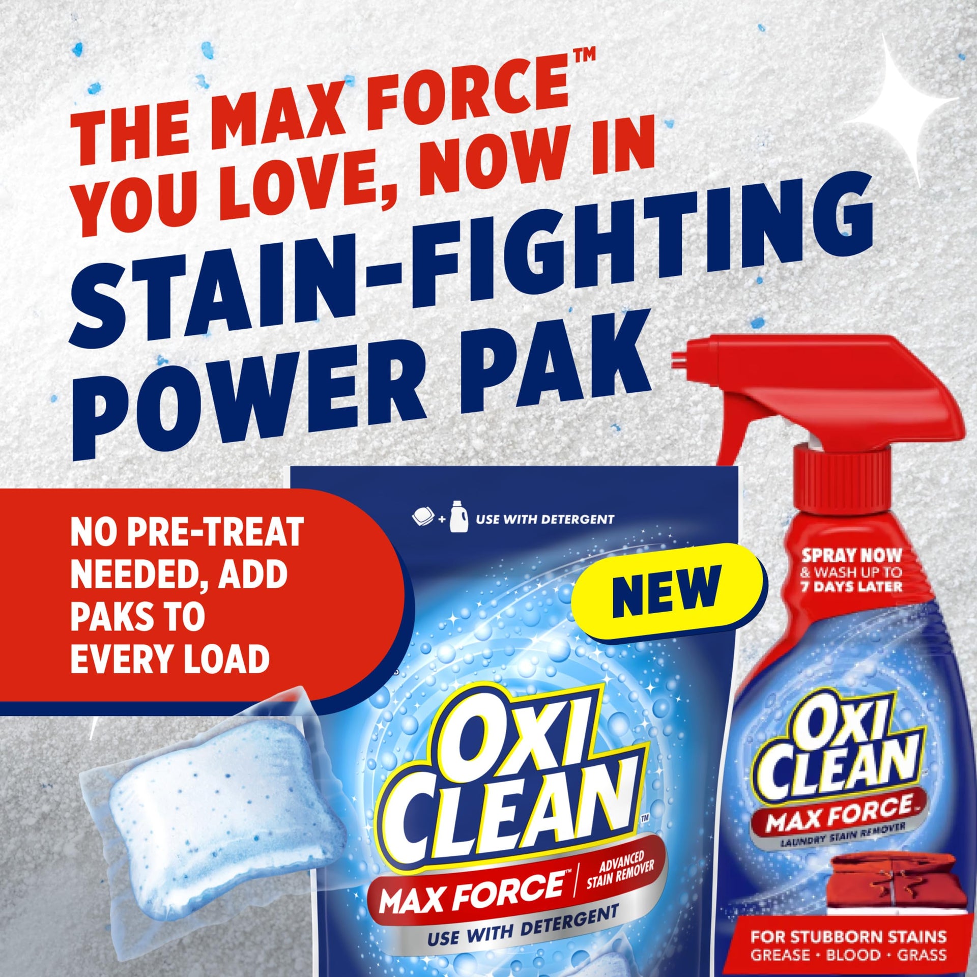 Max Force Advanced Stain Remover Power Paks (24 Count)