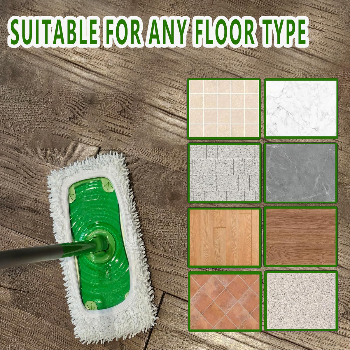4pcs Reusable Microfiber Mop Pads for Swiffer Sweeper (4 Count)