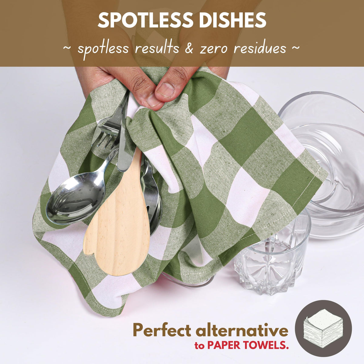 Buffalo Check Kitchen Dish Towels (12 Count)