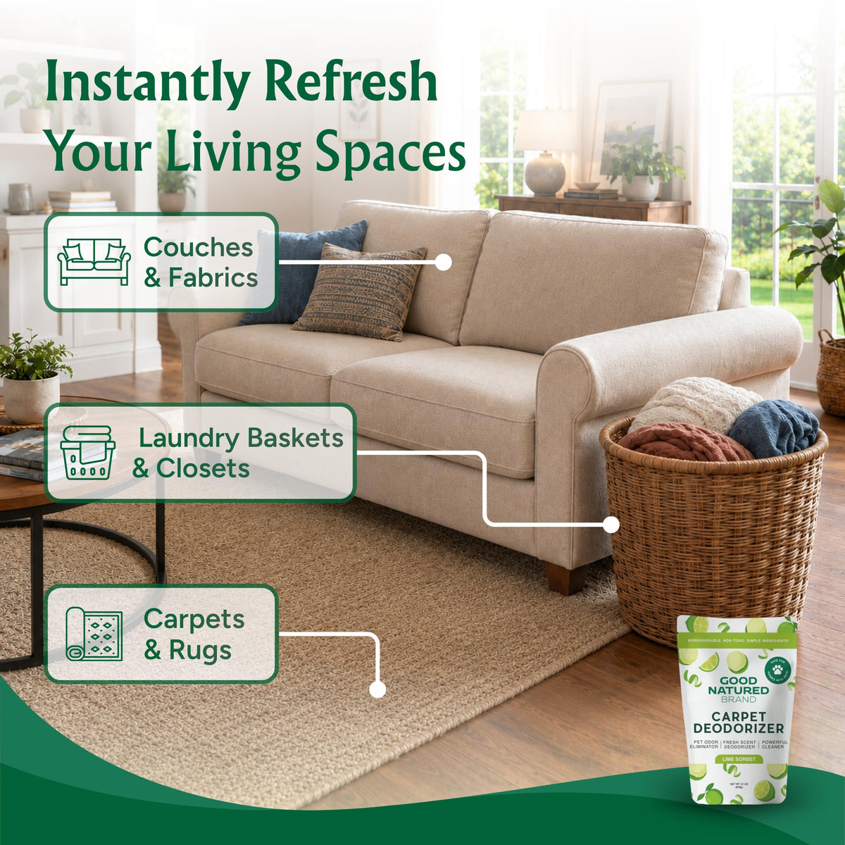 Carpet Deodorizer & Freshener Powder (31 Ounce)