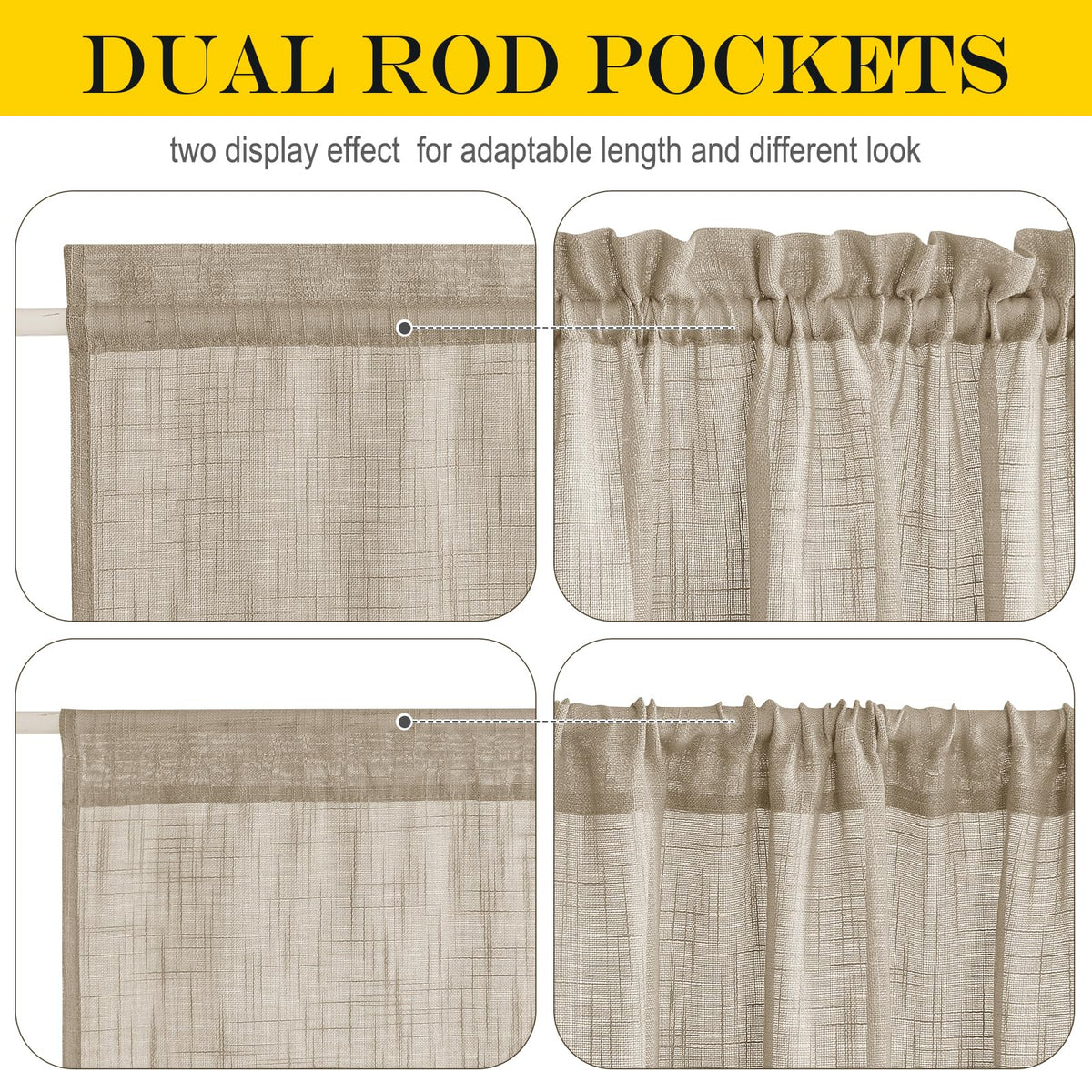 Privacy Sidelight Curtain Short