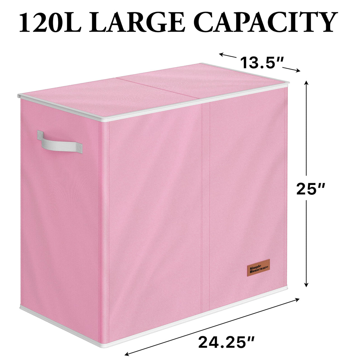 Double Laundry Hamper with Lid & Removable Bags