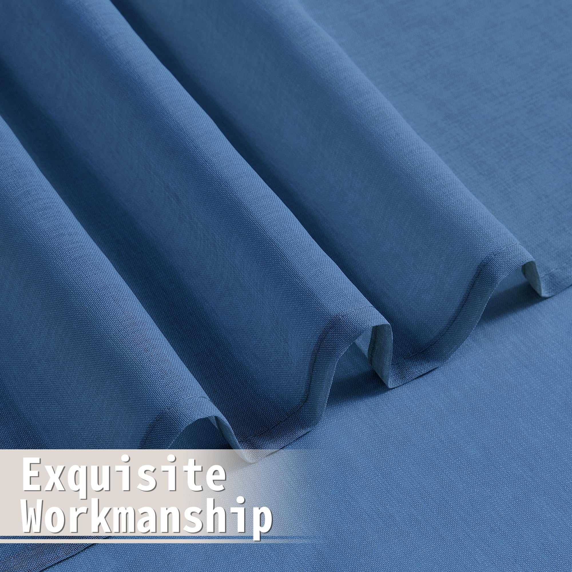 Sheer Door Curtains Closet Linen Textured Curtains Sheer Doorway Light Filtering Voile French Doors Rod Pocket Curtain Patio Glass Door