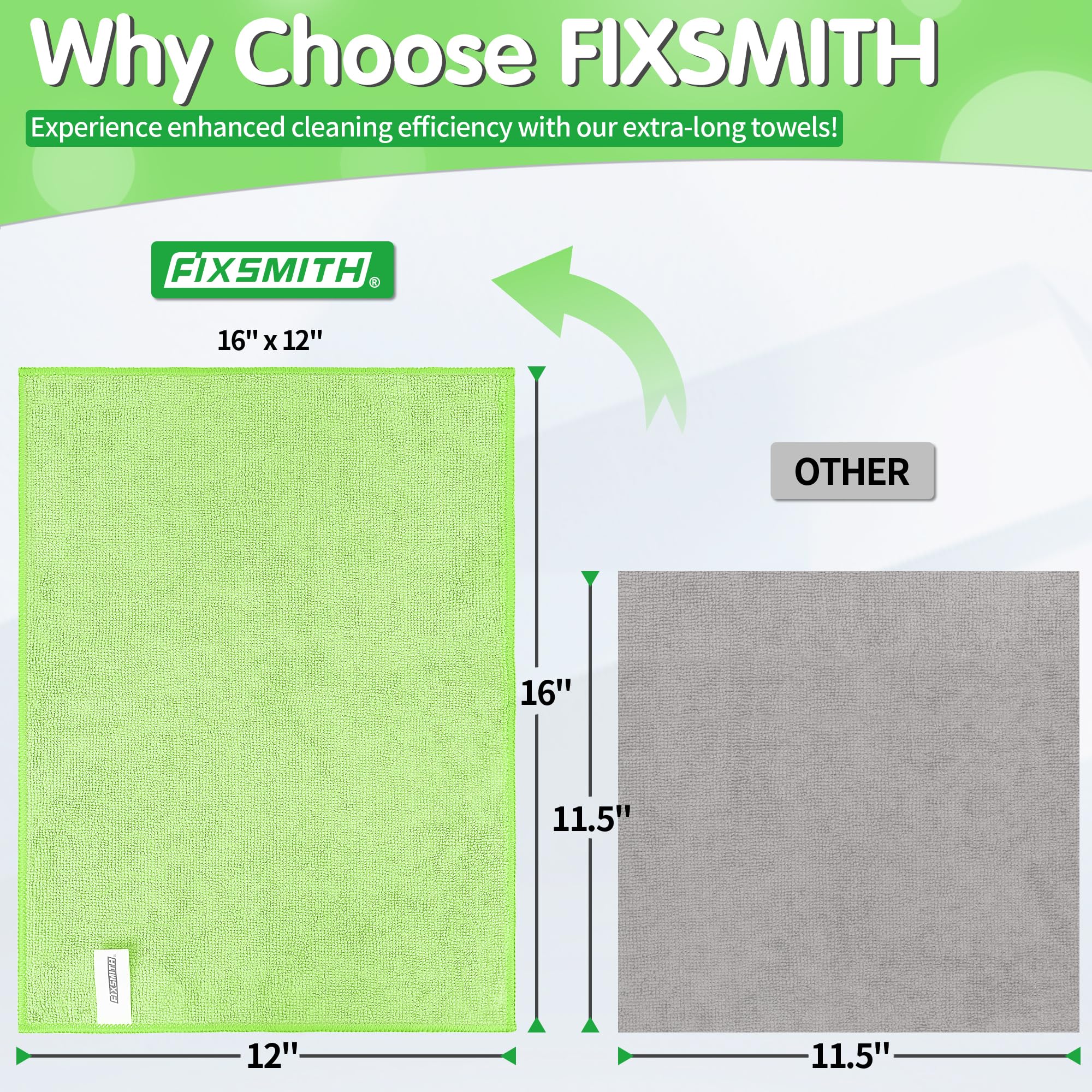 Sage Green Microfiber Cleaning Cloth (12 Count)