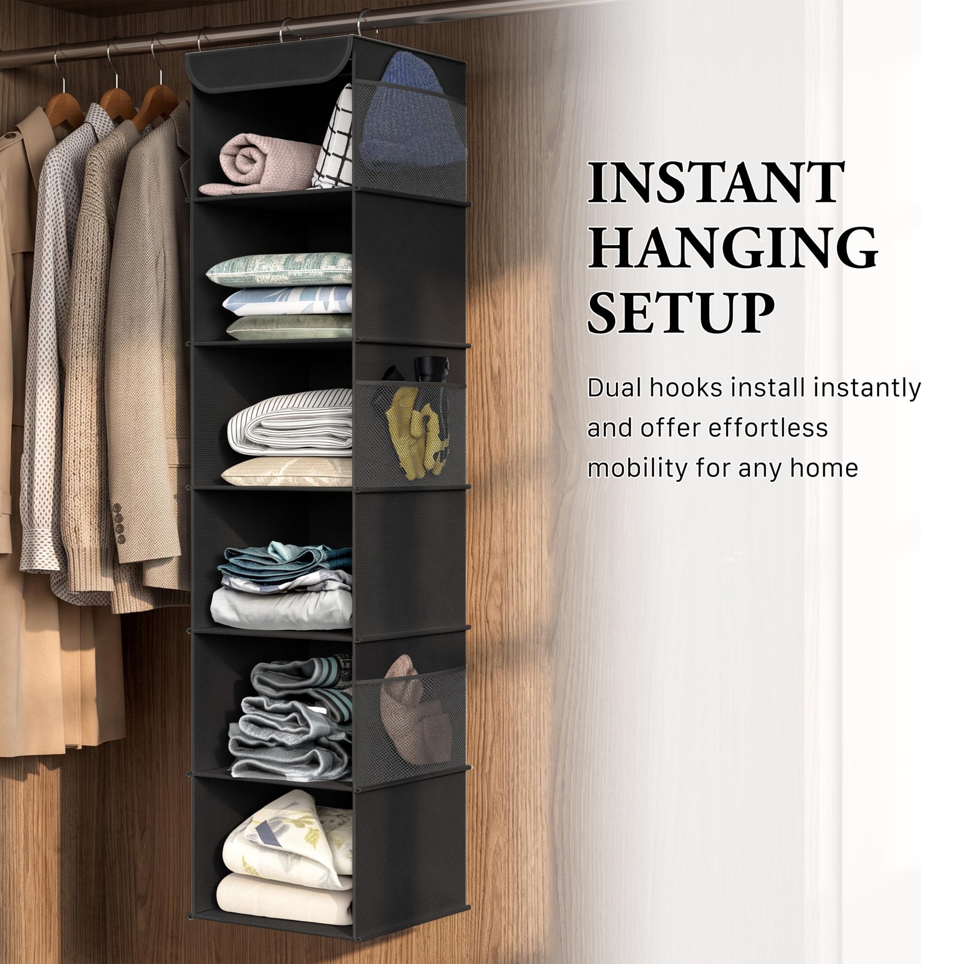 6 Shelf Hanging Closet Organizer (6 Count)