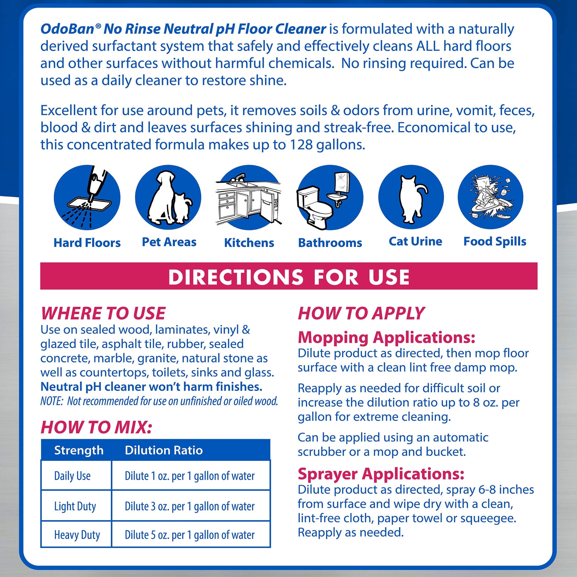 Pet Solutions No Rinse Neutral pH Floor Cleaner Concentrate (4 Count)
