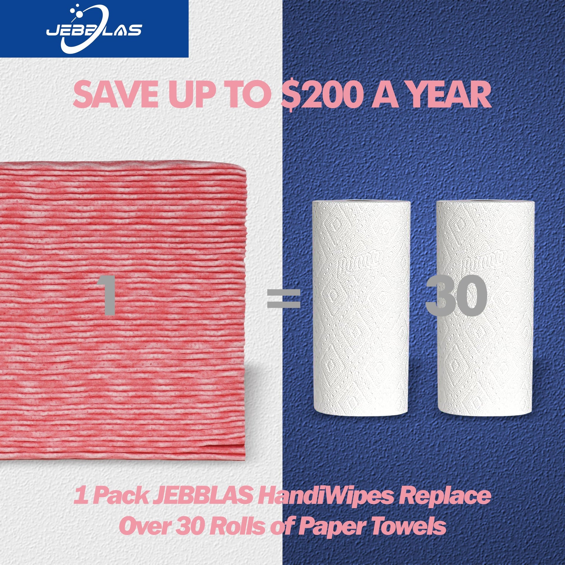 Handi Wipes Reusable Cloths Dry Cleaning Cloths Dish Towel Kitchen Towel Handy Cleaning Wipes (50 Count)