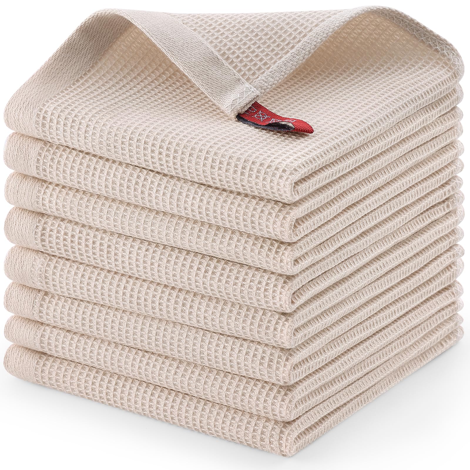 100% Cotton Waffle Weave Dish Cloths (8 Count)
