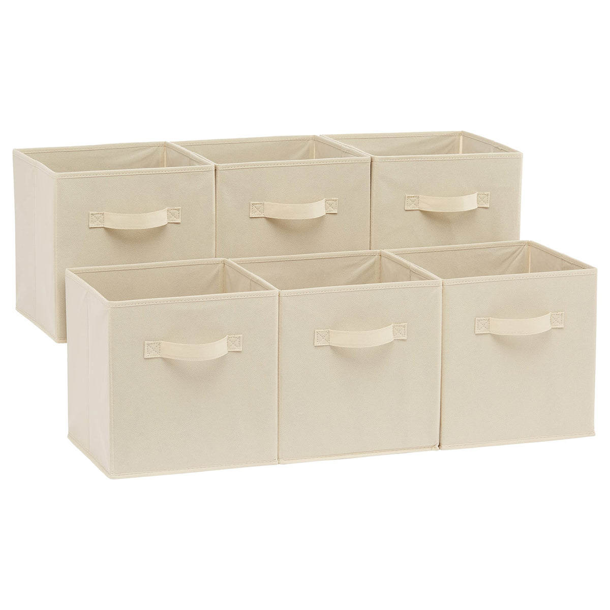 Collapsible Fabric Storage Cubes Organizer with Handles (6 Count)
