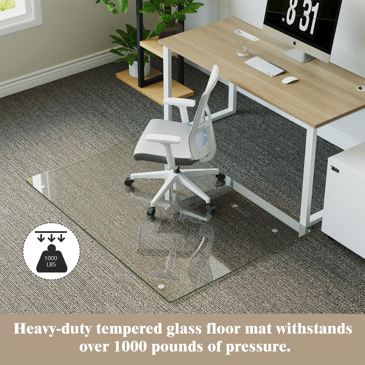 30" x 48" Office Chair Mat for Hardwood Floors & Carpets