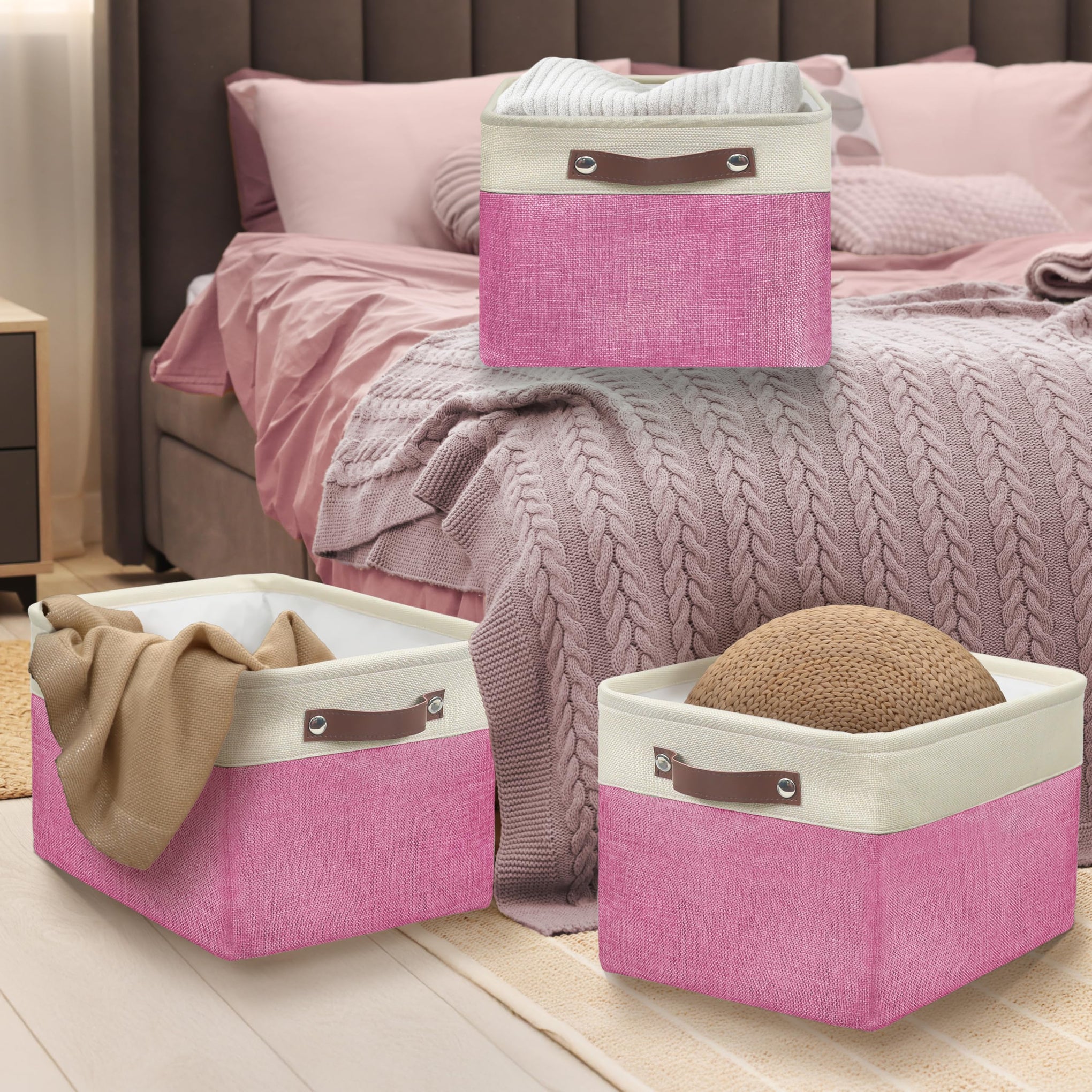 15" x 11" Large Fabric Storage Bin (3 Count)
