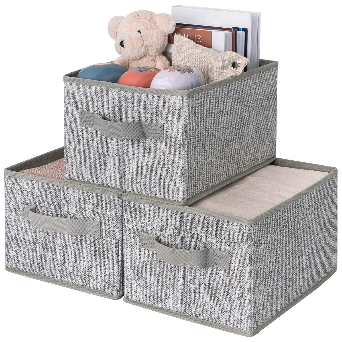 Closet Storage Bins with Handles (3 Count)